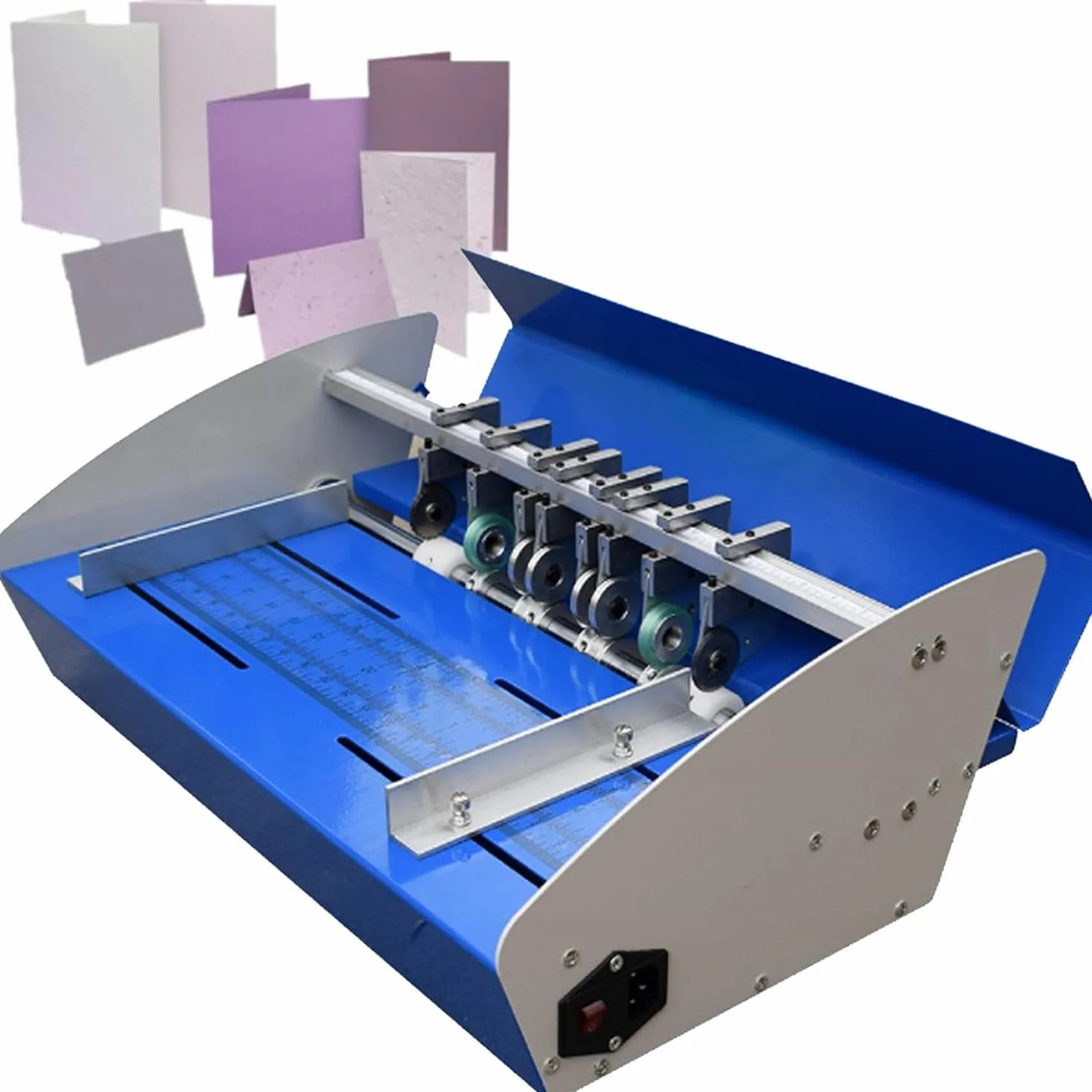 Macchina per piegatura elettrica 3 in 1, perforatore per piegatura e perforazione di carta regolabile da 520 mm per copertine di libri da ufficio