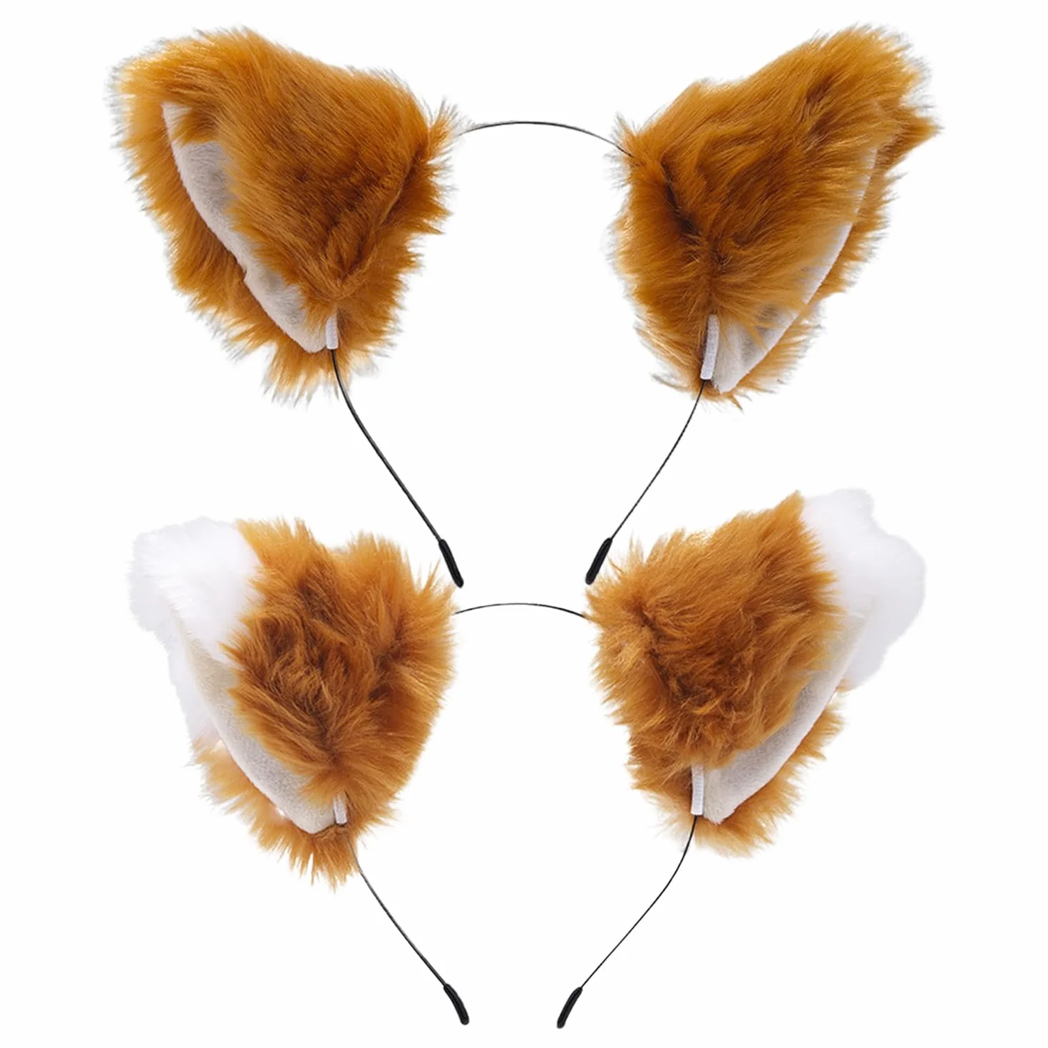 Fasce per Orecchie del Gatto in Peluche 2 Pezzi, Accessori Gioco di Ruolo per Animali