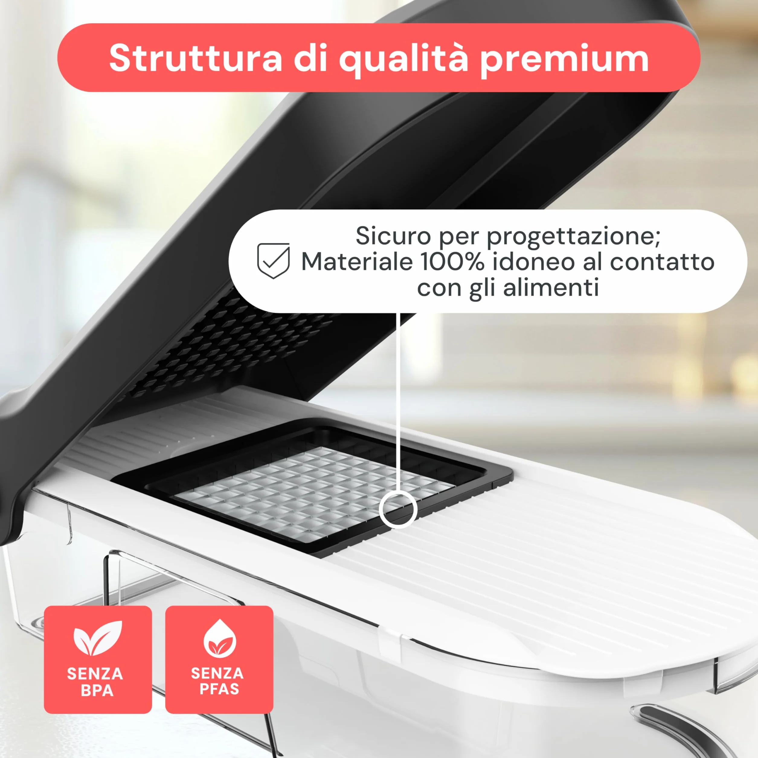 Fullstar Taglia Verdure e Mandolina Affetta Verdure 6-in-1 Bianco Multifunzione