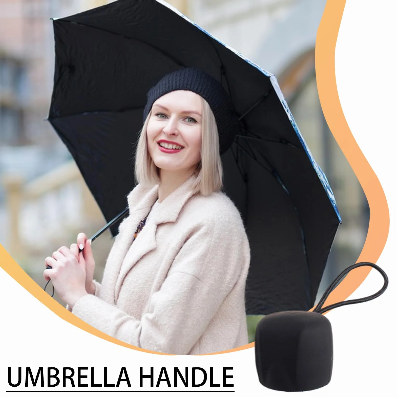 Maniglia dell'ombrello pieghevole sostituibile, accessori di ricambio portatile per casa e viaggi