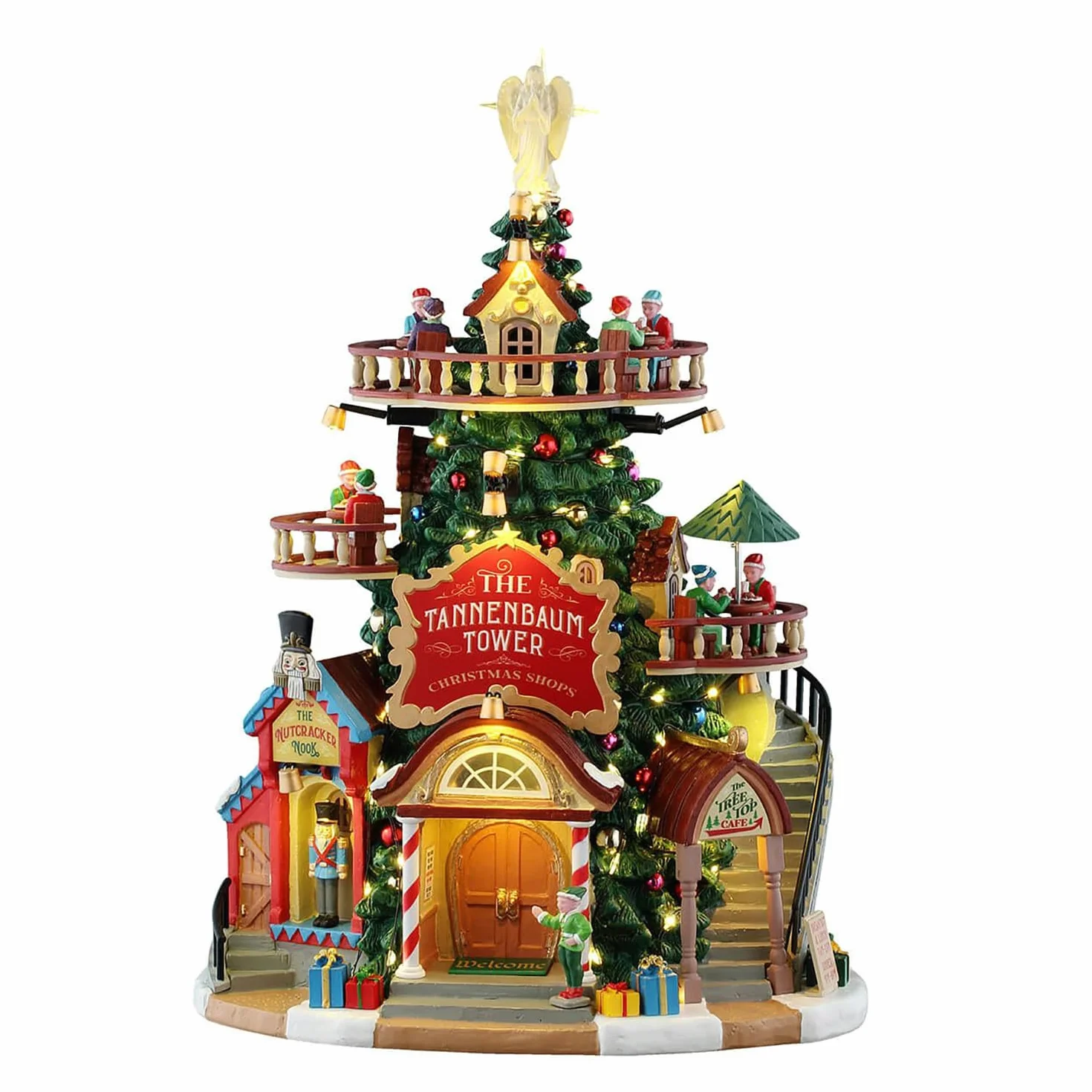 LEMAX Edificio Torre Tannenbaum con luci led The Tannenbaum Tower Christmas Shops H30,5x22x20 cm