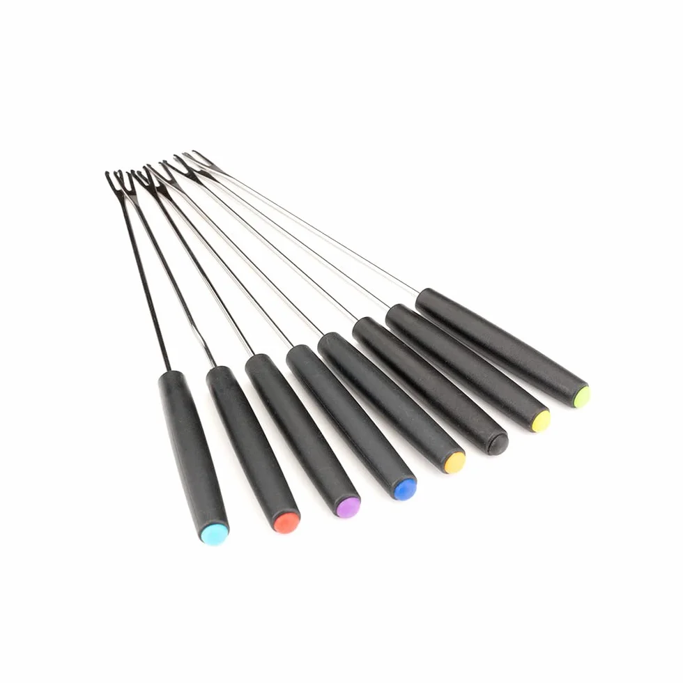 GASTROBACK 42566 - Set per fonduta, pratico piatto girevole con 8 contenitori in acciaio inox, regolabile da 40 °C a 190 °C, 1.000 Watt, 1.000 Watt, 1.000 pentole antiaderenti, colore: Nero/Argento