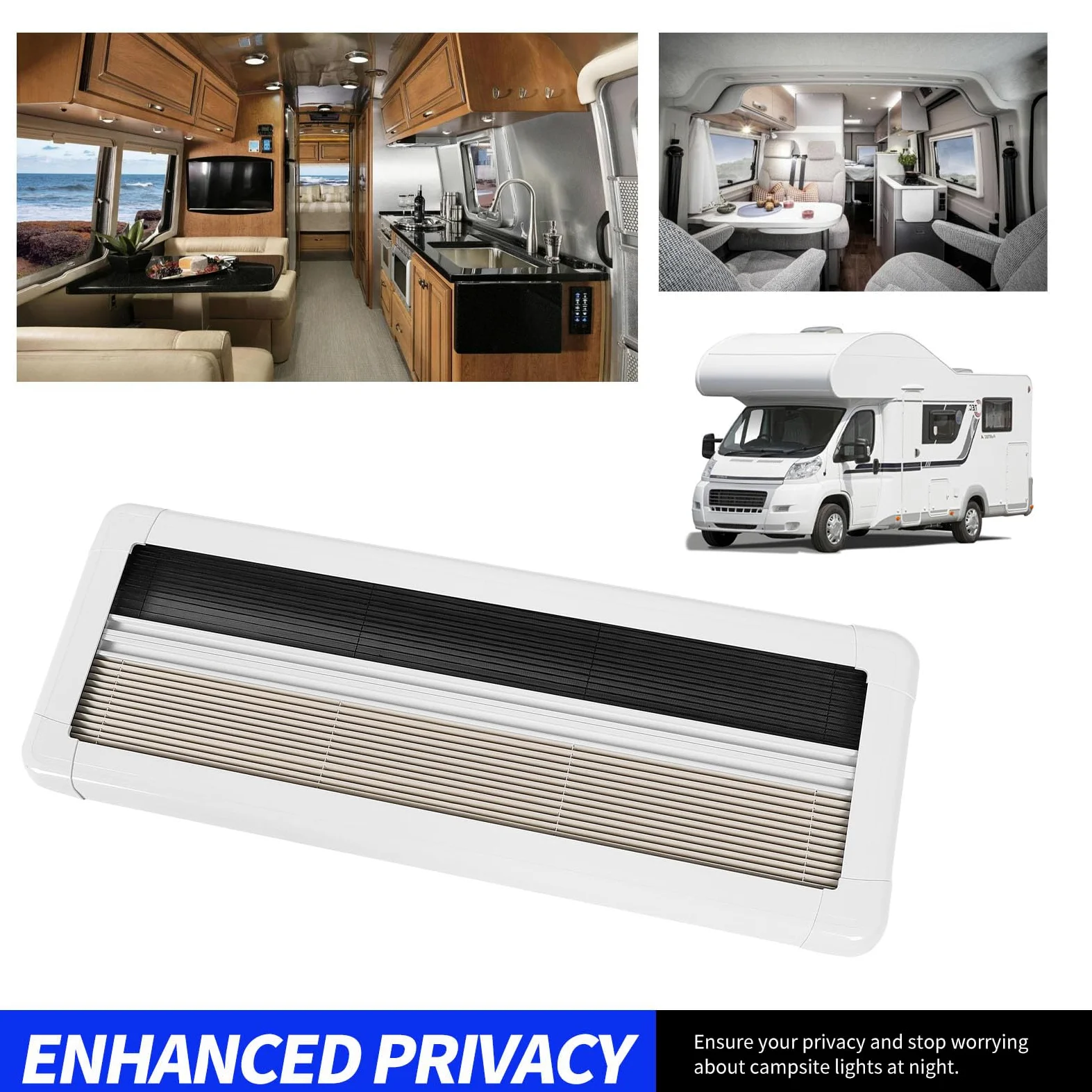 Tendine Parasole per Camper, Tendine Plissettate Anti- per Camper, Protezione Privacy per Roulotte e Furgoni