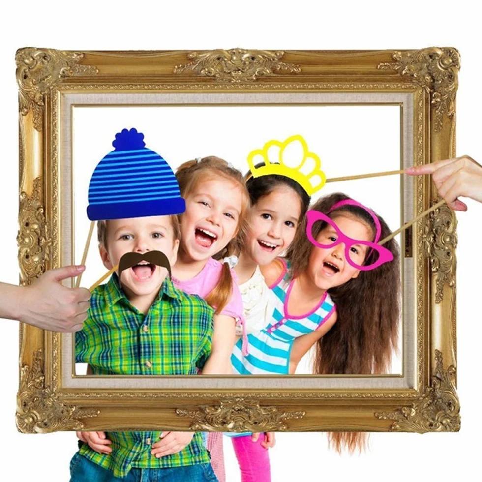 JZK 25 Photo Booth Props z Cornice Decorazione per Matrimonio