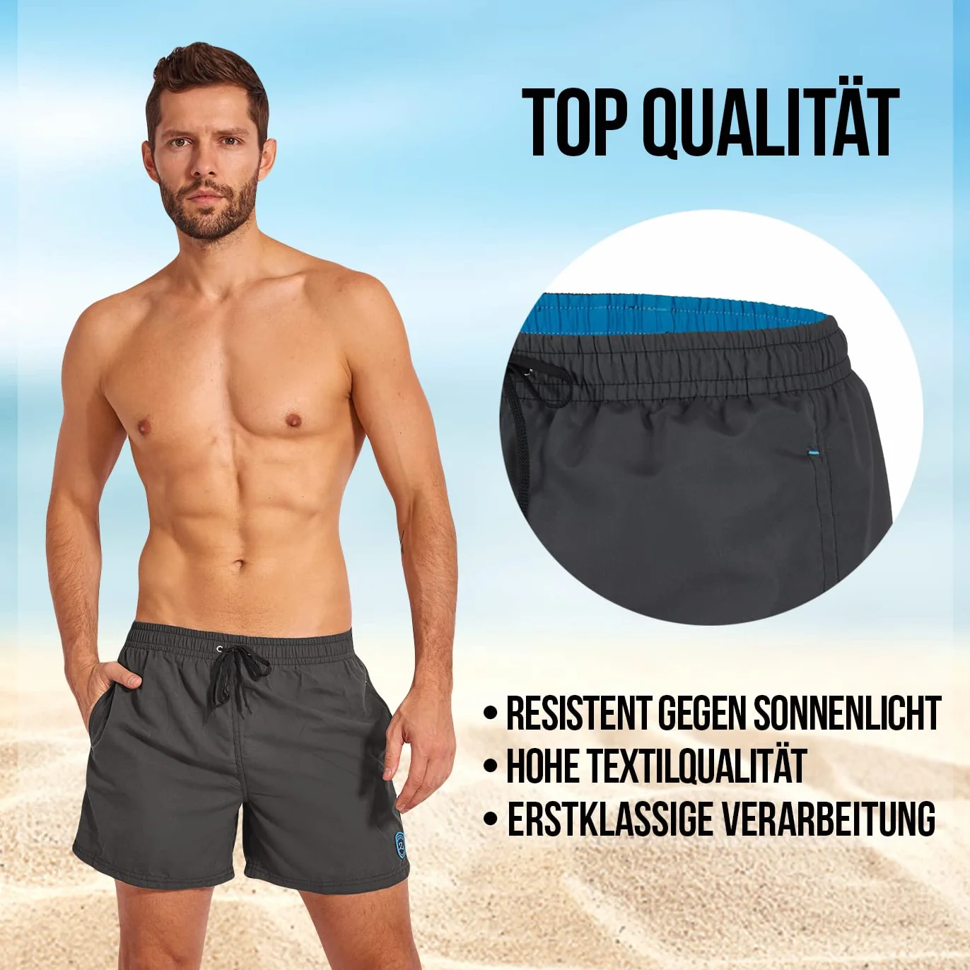 Zagano Costume da bagno uomo ragazzo pantaloncini nuoto sportivi asciugatura rapida taglie S-6XL