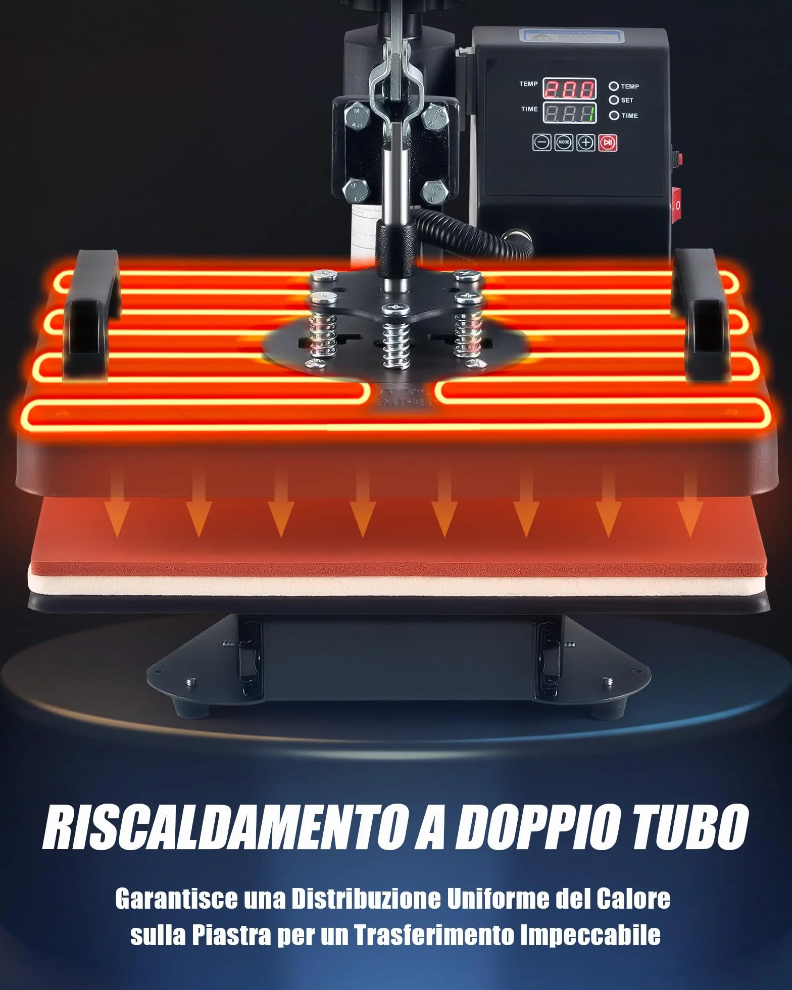 CREWORKS 8 in 1 Pressa a Caldo 30 x 38 cm Termopressa per Magliette Sublimazione