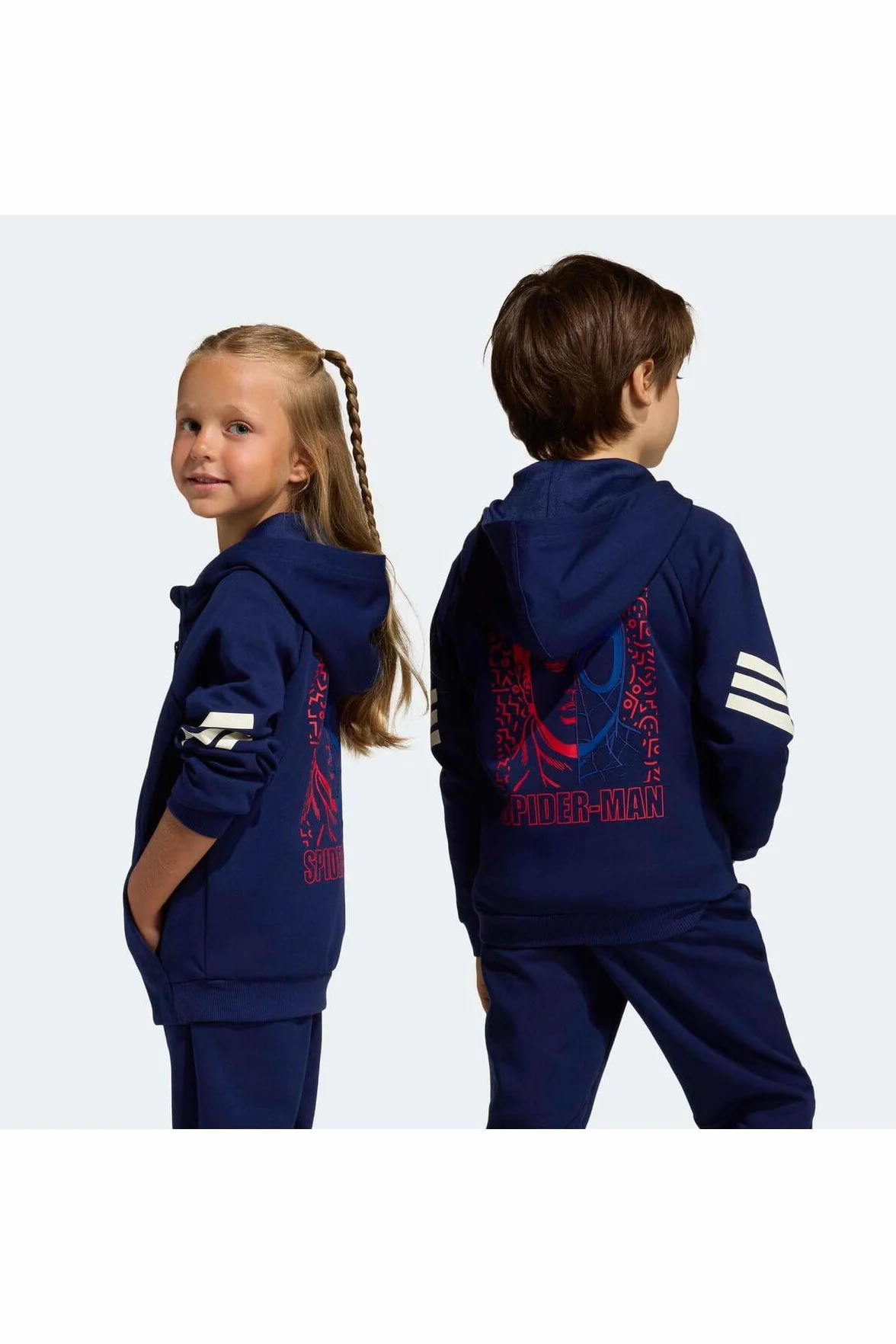 adidas Marvel Spider-Man Track Top Felpa con Cappuccio Unisex - Bambini e Ragazzi