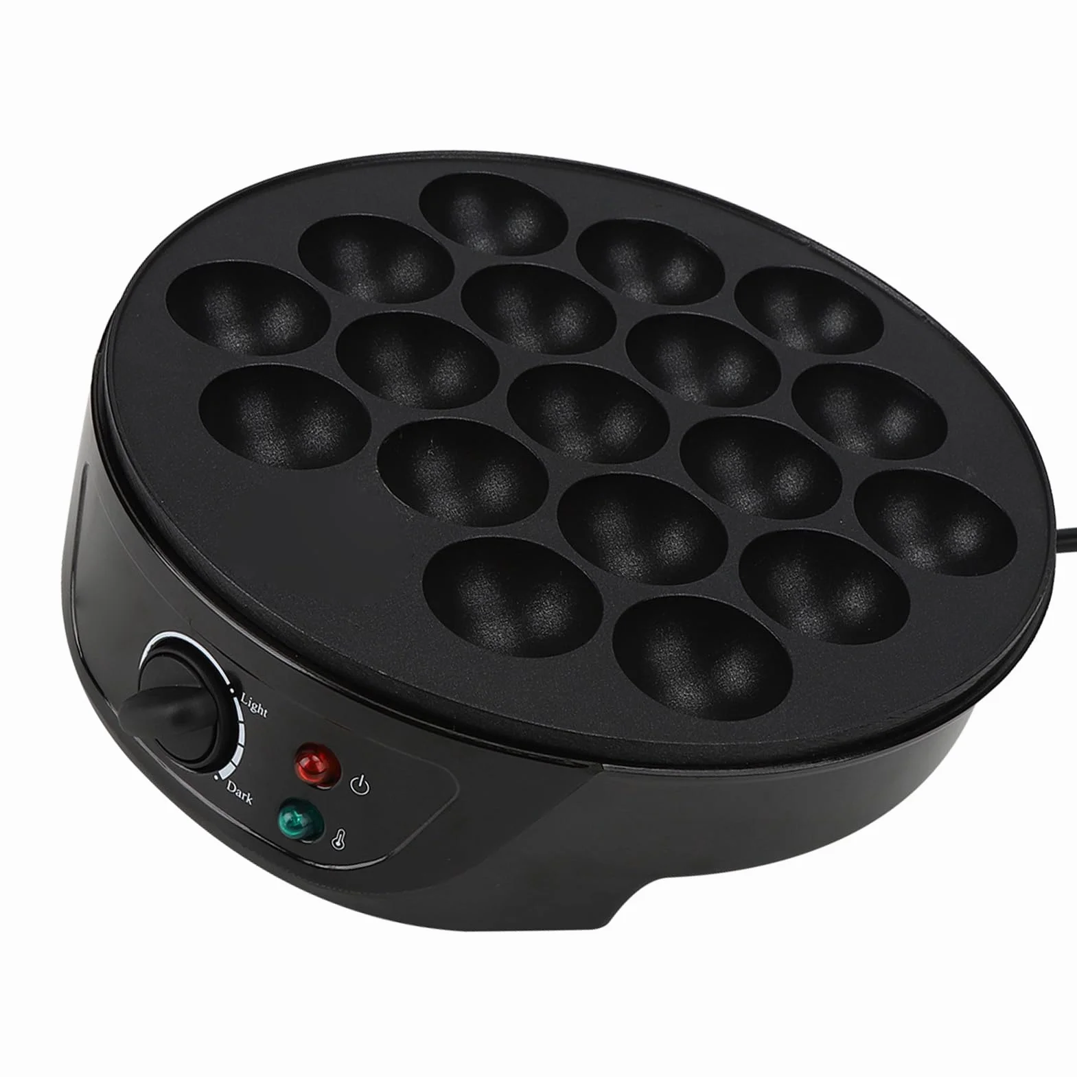 lyrlody Macchina per Takoyaki 18 Stampi Rotondi 750W Rivestimento Antiaderente
