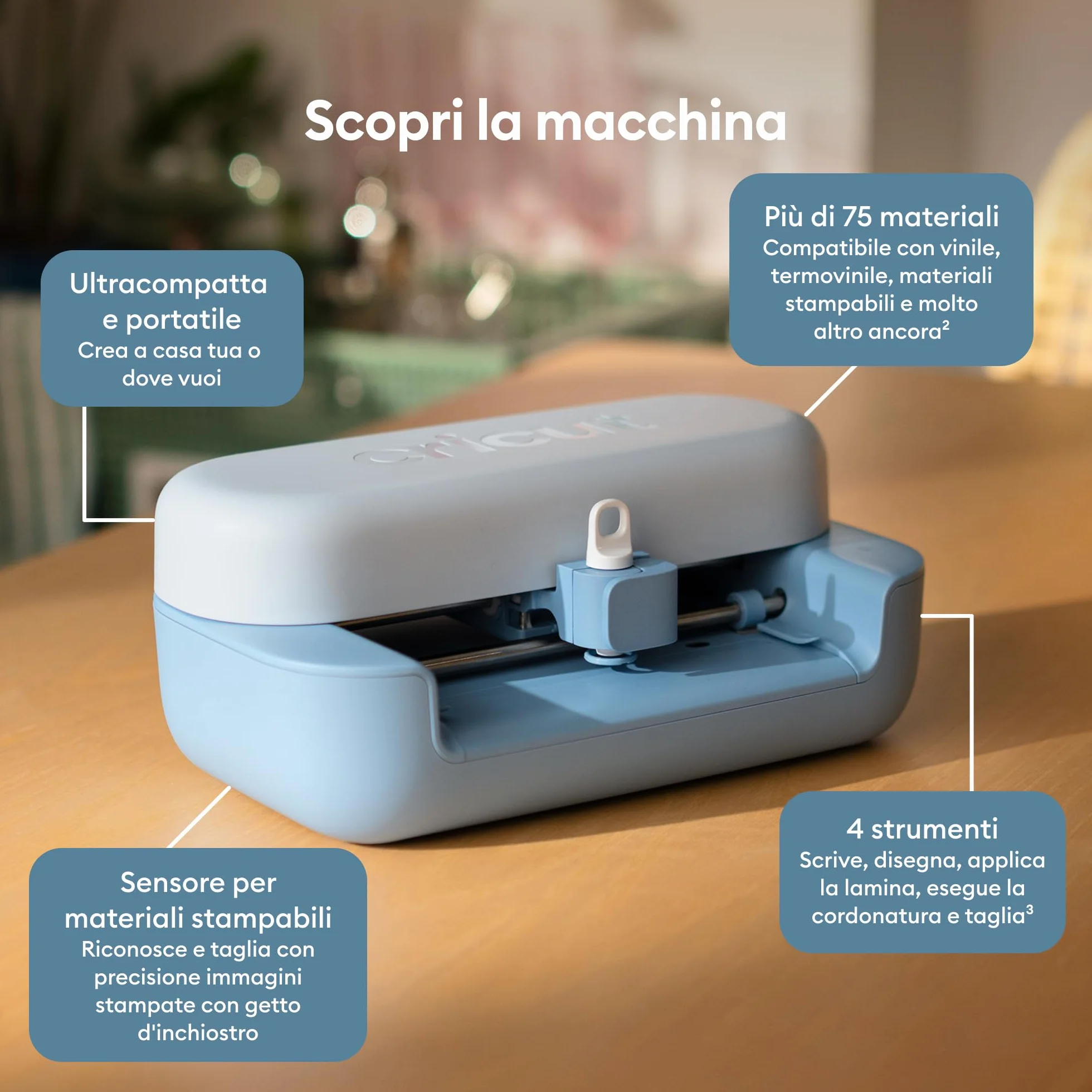 Cricut Joy™ 2 Deluxe Bundle + Contenuti digitali. Macchina da taglio intelligente compatta, ideale per biglietti personalizzati, adesivi semplici ed etichette