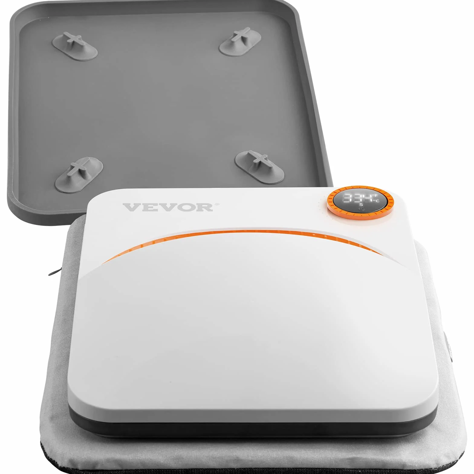 VEVOR Pressa di Calore Portatile 22,8 x 22,8cm 670W per T-shirt Hobbista Fai-da-te, Pressa a Caldo Portatile Piastra Termica 22,8x22,8cm Temperatura 40-205℃, Termopressa Uso Domestico 2,5 kg Fai-da-te