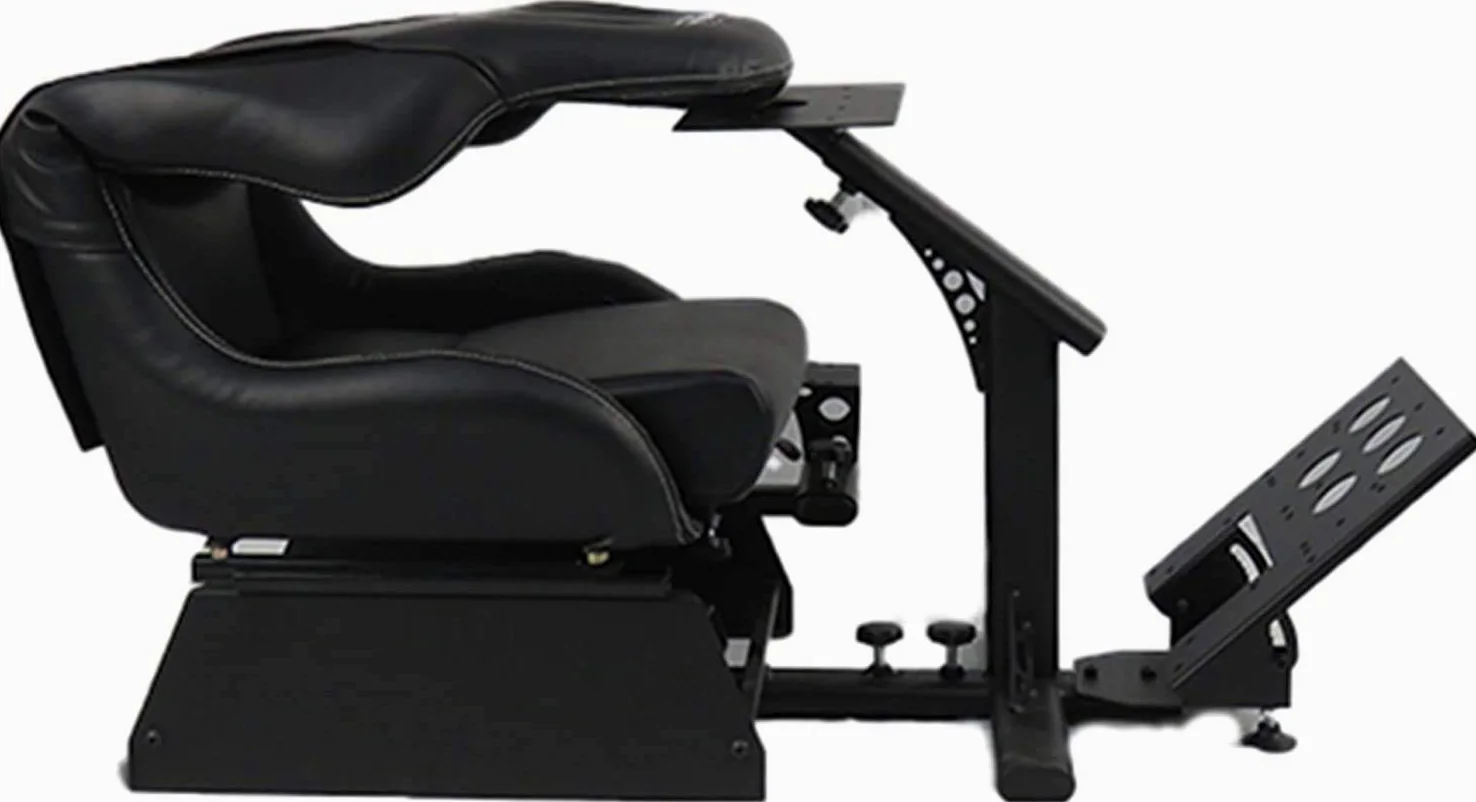 Dishot Driving Cockpit - Seggiolino da corsa con supporti per volante e pedali, per PS4, Xbox One, PC, PS3