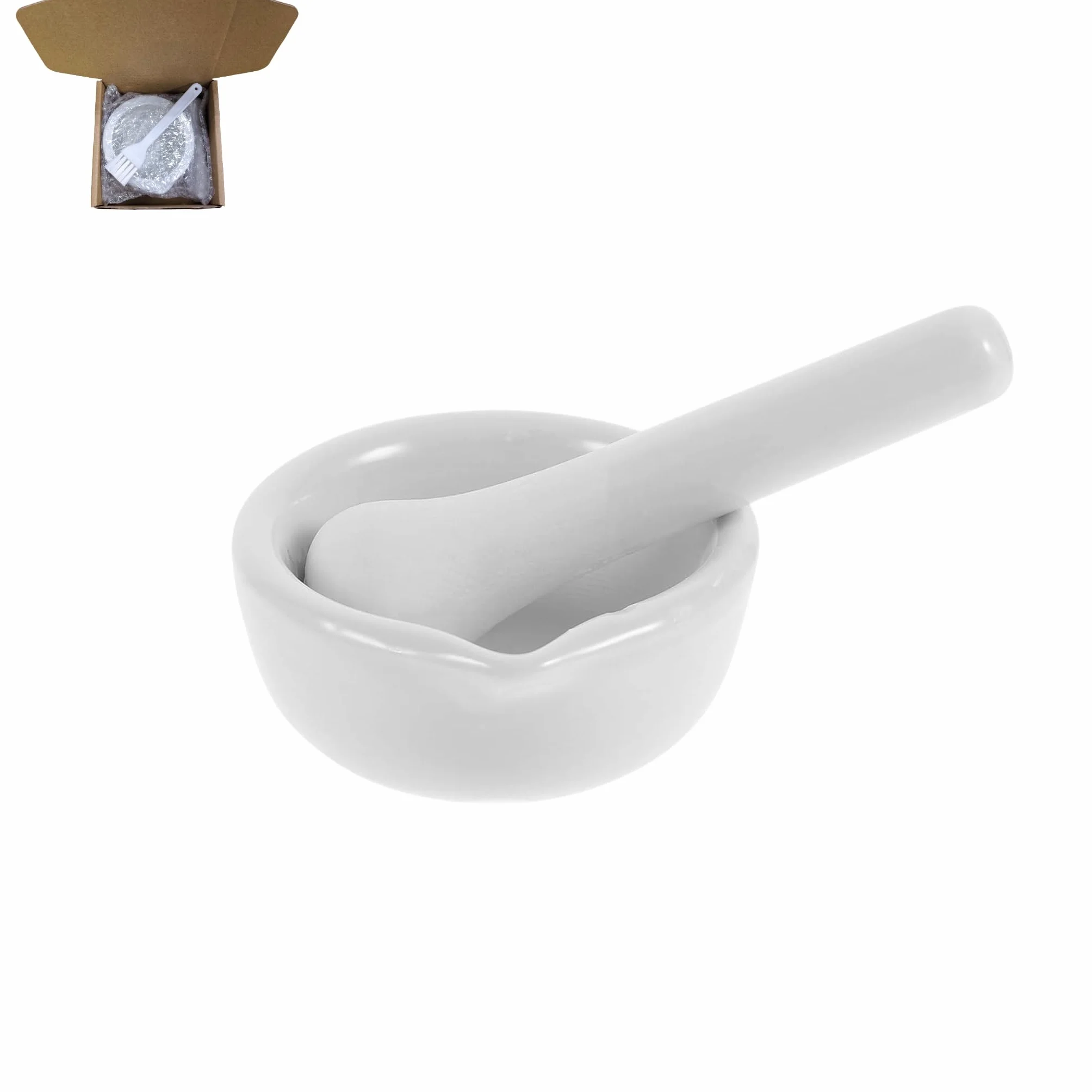 Set di mortaio e pestello in porcellana, ciotola in ceramica per medicinali, mortaio per pesto, 80 cm