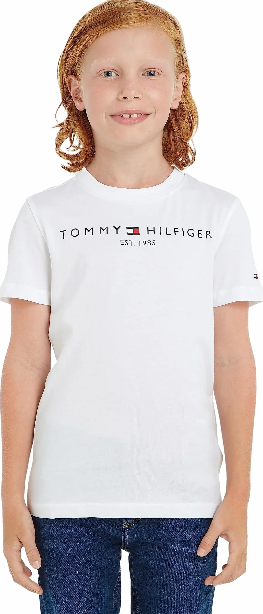 Tommy Hilfiger T-Shirt Maniche Corte Essential Tee Scollo Rotondo Unisex Bambini