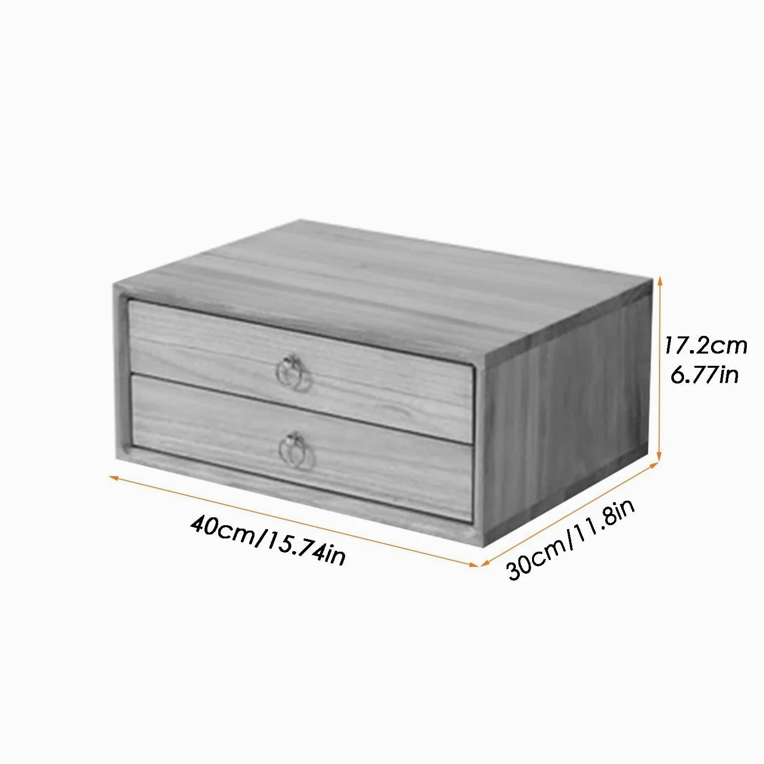 Schedario Da Scrivania - Cassettiera Scrivania - Schedario Da Ufficio, Scatola Portaoggetti Per Forniture Per Ufficio, Cassetto Per Organizer Da Scrivania In Legno Massello, Schedario Piatto ( Color :