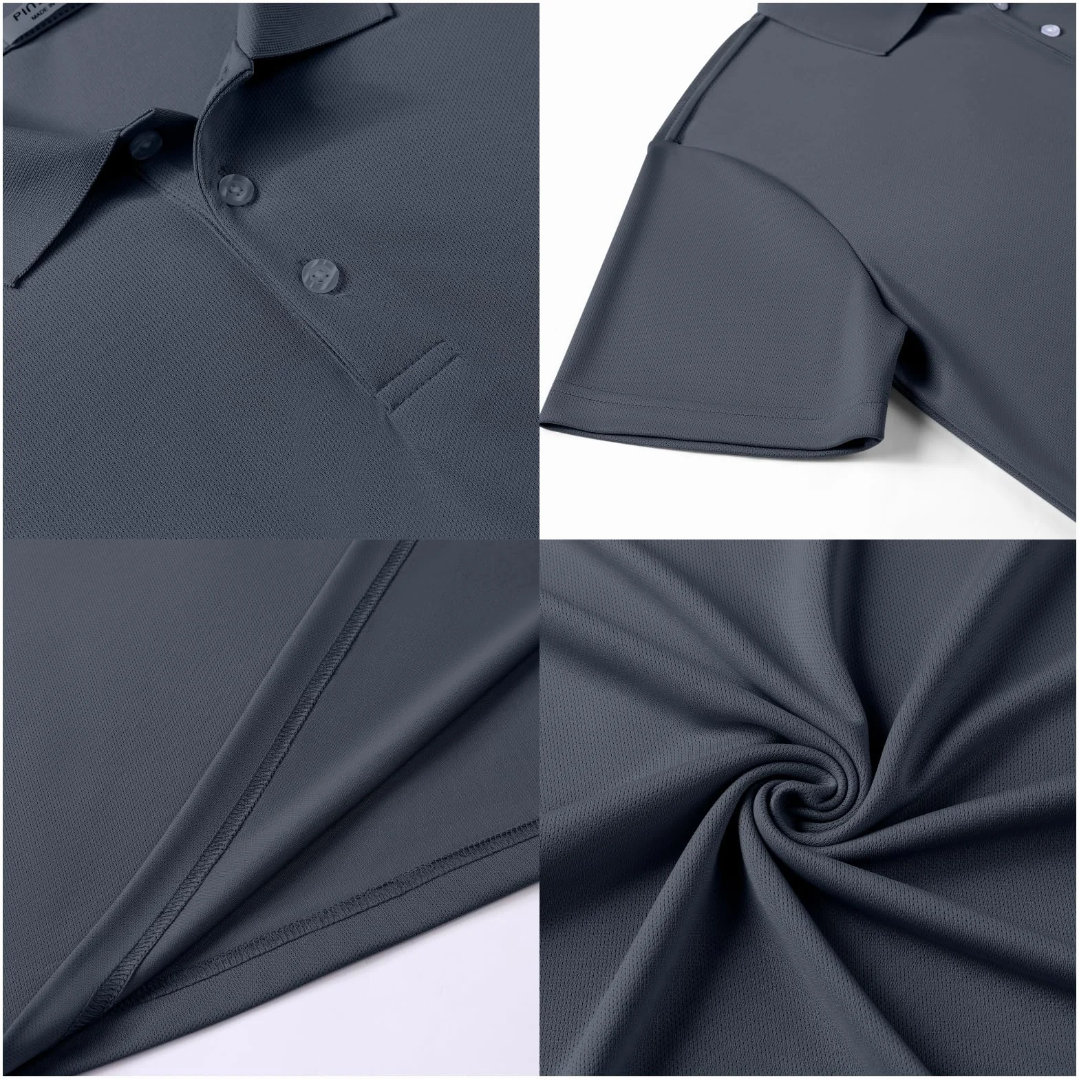 PINSPARK Polo Uomo Maniche Corte Traspirante Golf Sportiva Leggera Asciugatura Rapida