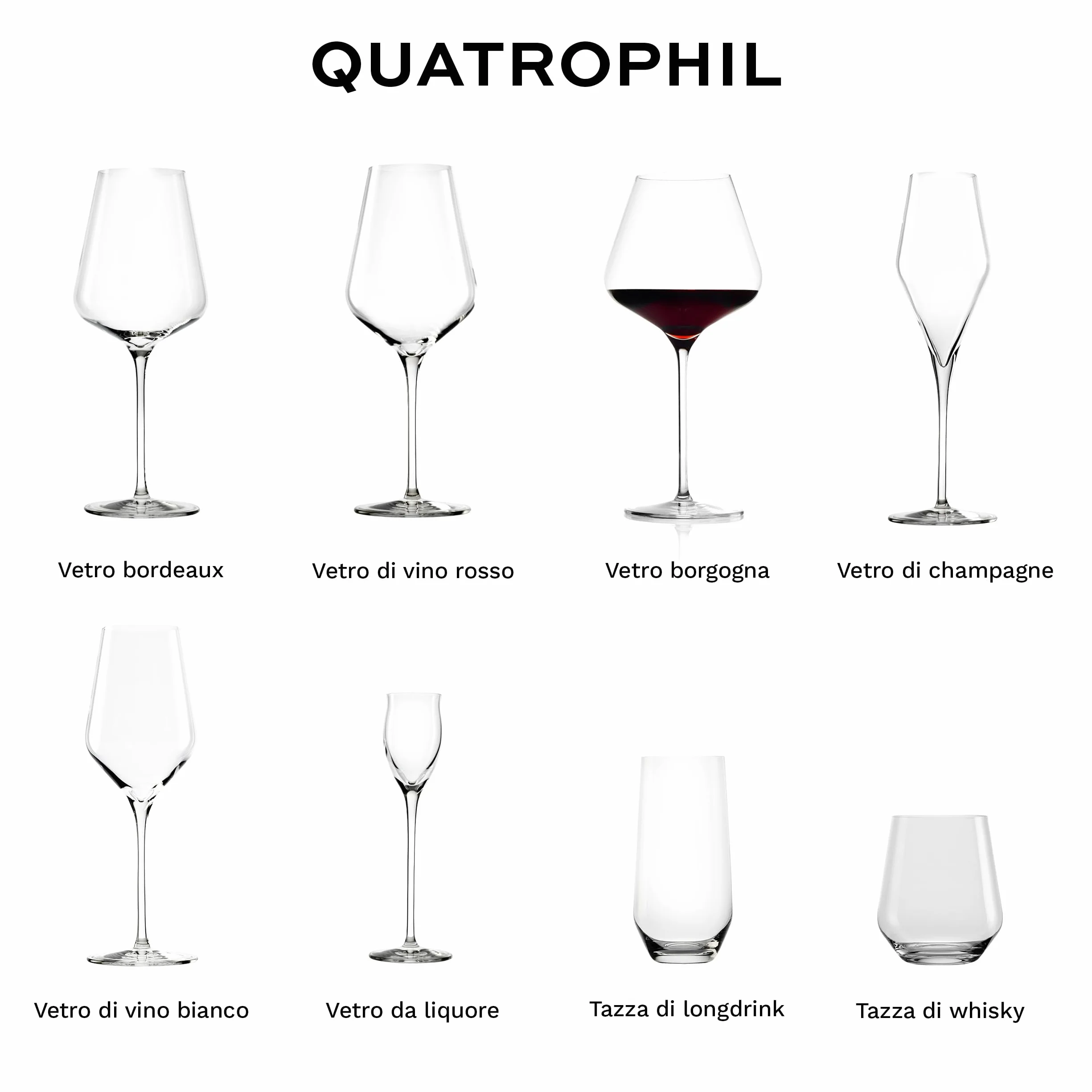 Stölzle Lausitz Bicchieri borgogna Quatrophil Set di 6, 710 ml – Calici da vino rosso in Vetro Cristallo