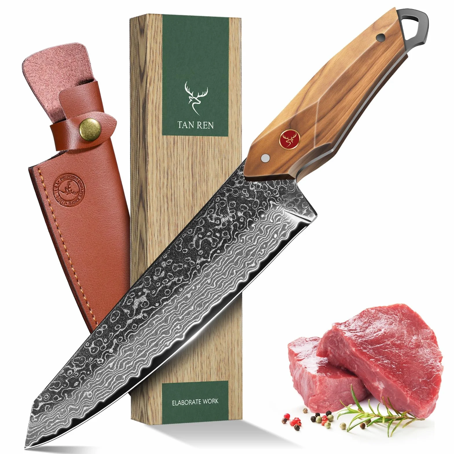 Coltello da cucina professionale TAN REN, coltello da chef affilato, regalo uomo