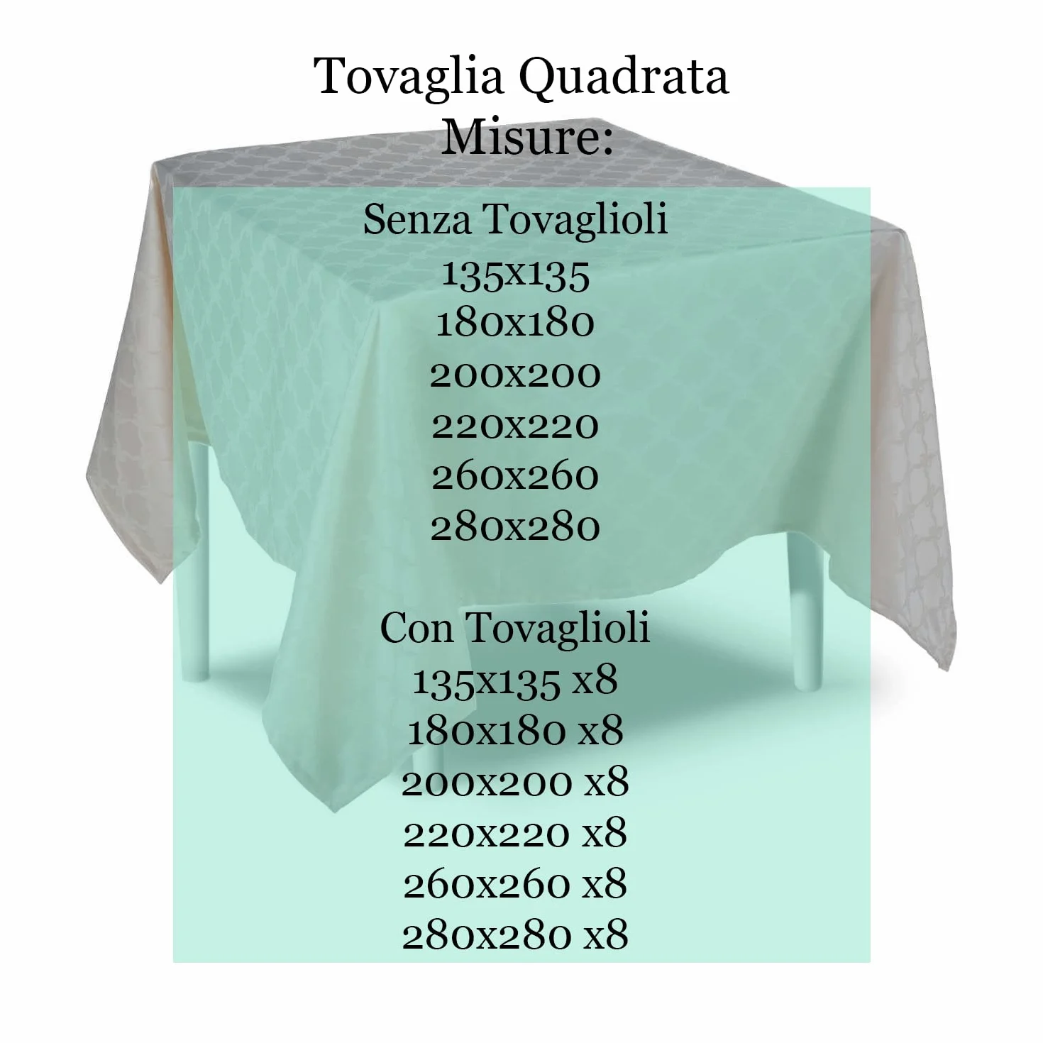 Tovaglia Quadrata Antimacchia da Tavola in Poliestere 100% Effetto Raso Mano Morbida – Copri Tavolo Cucina Impermeabile ed Elegante – Made in Italy - Fiocco - 260x260 Marrone 26