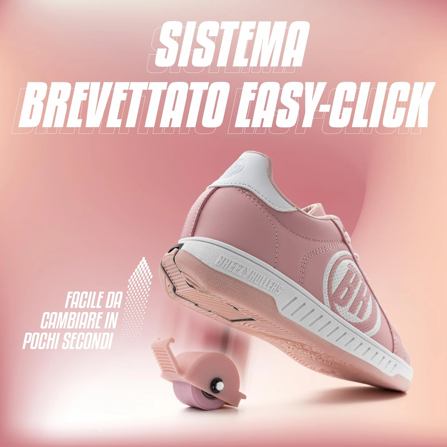 Breezy Rollers Scarpe con Ruote per Bambini Sistema di Clic Brevettato