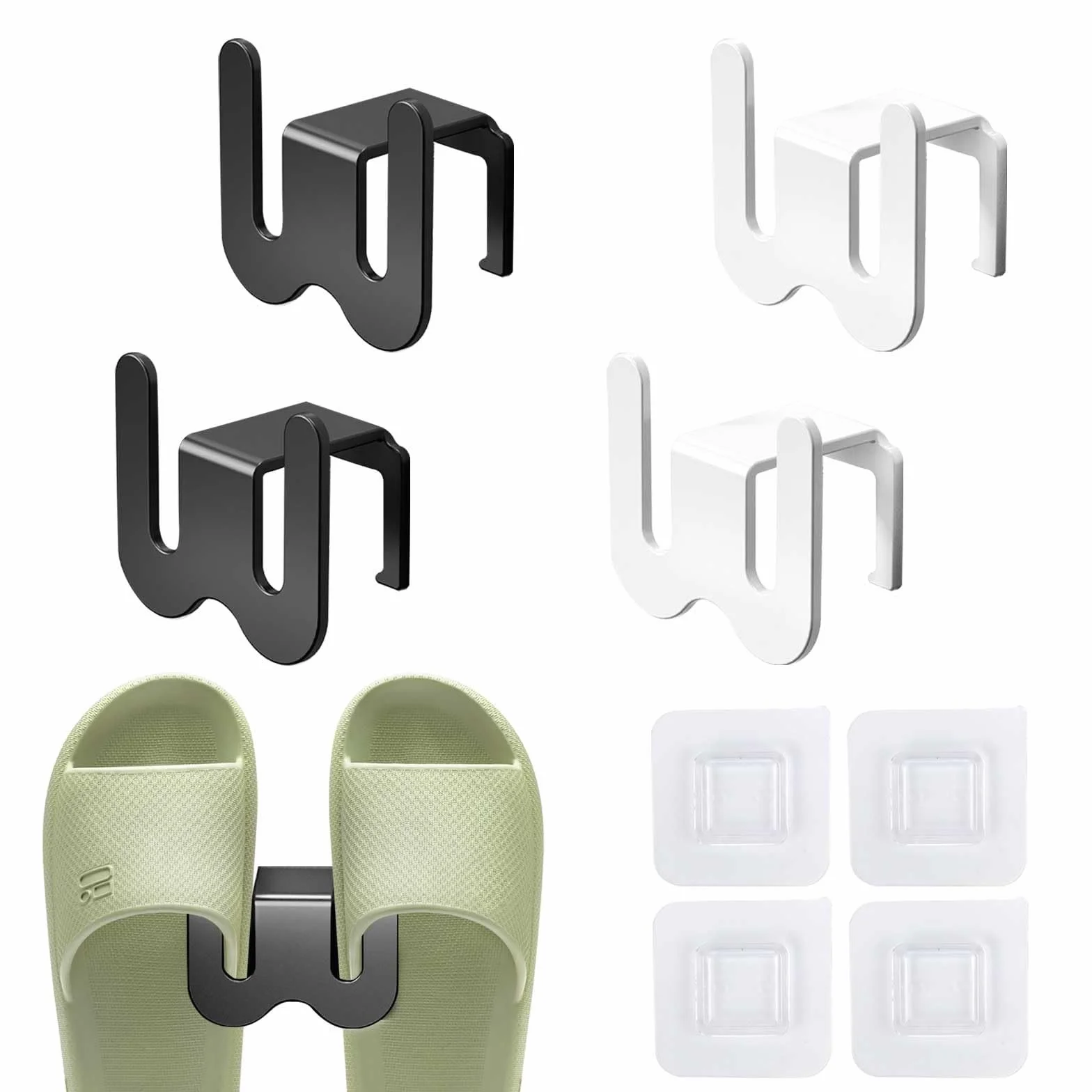4 Pezzi Scarpiere Appeso in Alluminio, Portascarpe da Parete, Organizzatore Scarpe da Porta, Risparmia Spazio, per Ingresso, Soggiorno, Bagno, Balcone, Corridoio