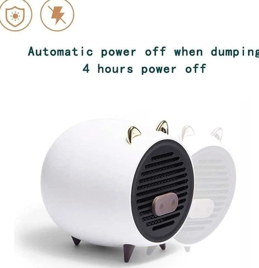 Stufetta Riscaldatore elettrico adorabile Riscaldatore a ventola per animali a forma di maialino Riscaldatore a ventola elettrico portatile mini silenzioso per Ventola riscaldante portatile