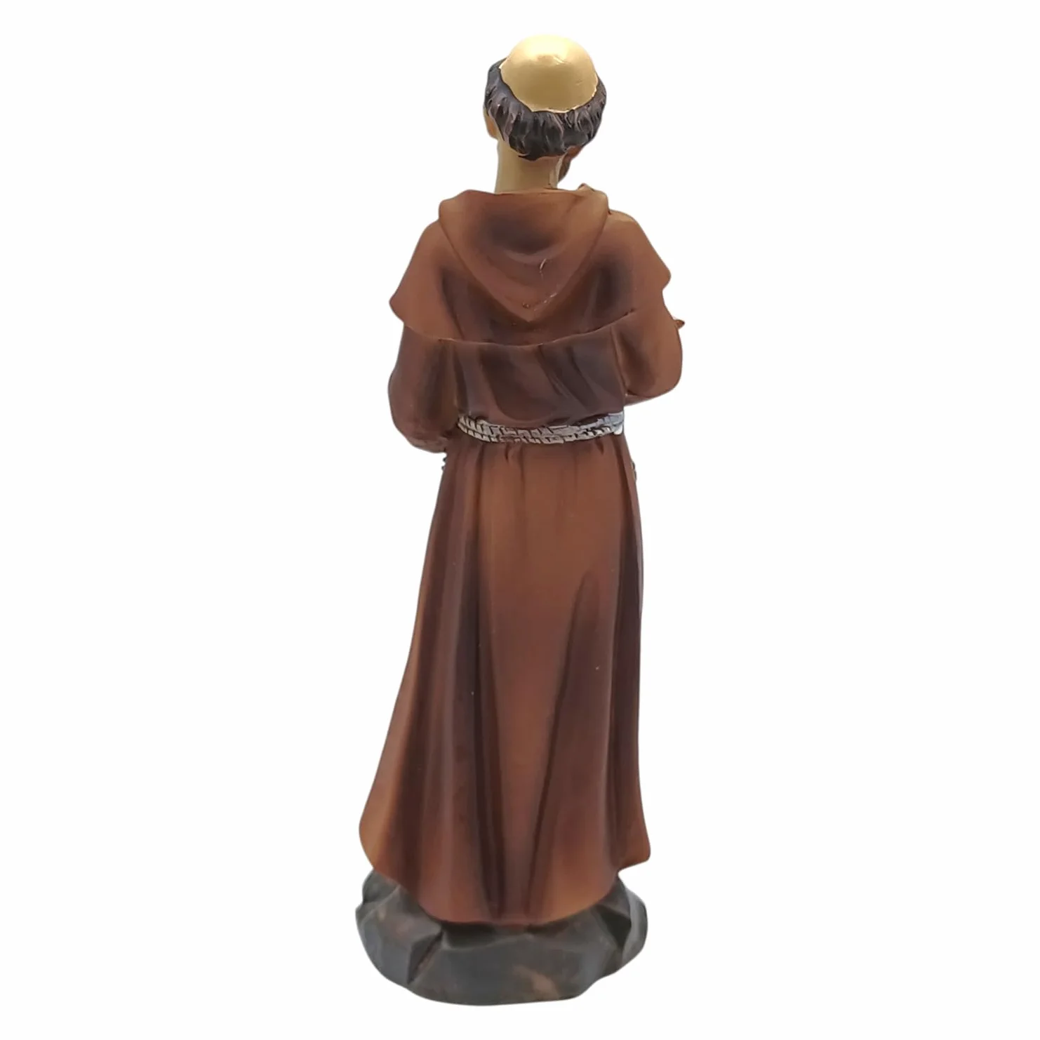 Statua San Francesco D'Assisi Resina 13 cm Decorata a Mano