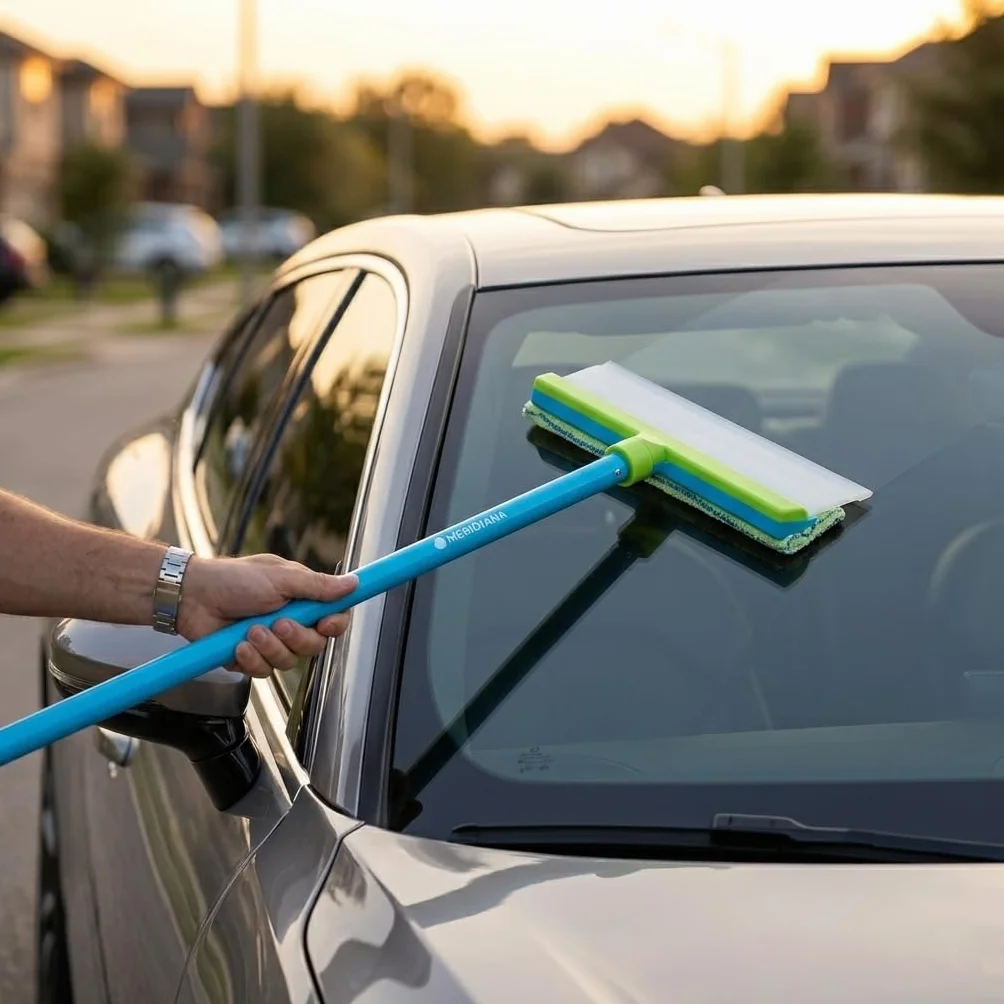 Tergivetro in Silicone con Serbatoio Antigoccia Lavavetri Manuale Senza Aloni per Finestre Doccia Specchi Piastrelle Auto