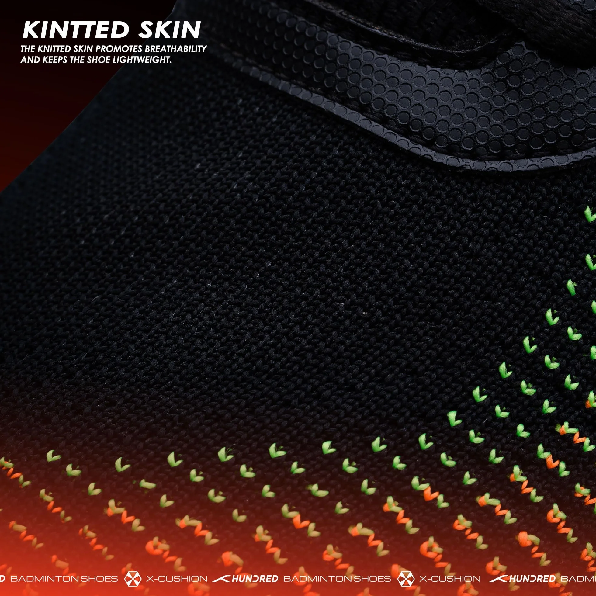 Hundred Blade Lite Non Marking Badminton Shoes Knitted Upper Rubber Sole Squash Table Tennis Basketball Indoor Sports