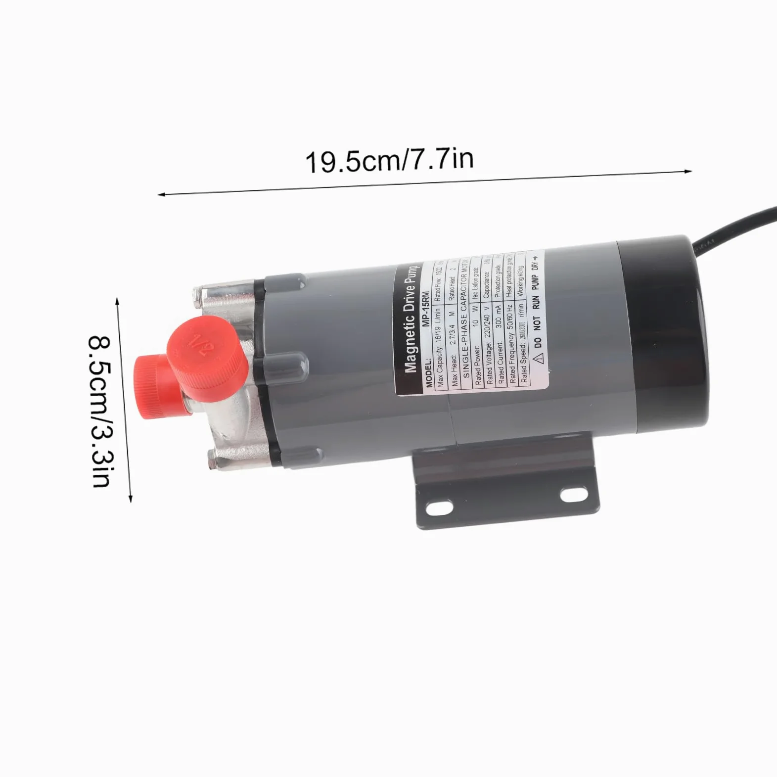 MAGT Birra Pompa Brewing Pompa Magnetica, DC 12V 18W 16-19 L/min in Acciaio Inossidabile per Homebrew (EU 220V)