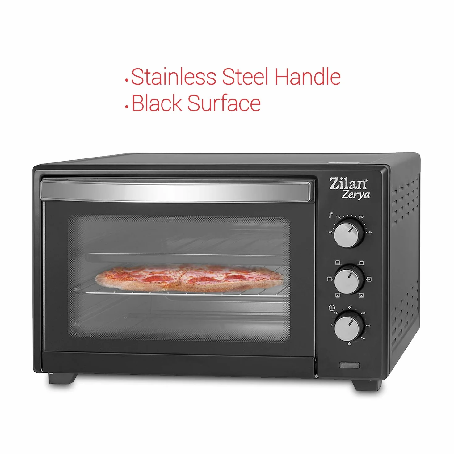 Forno elettrico a convezione Zerya 45 L 2000 W 230° programmabile timer 60 min spegnimento automatico