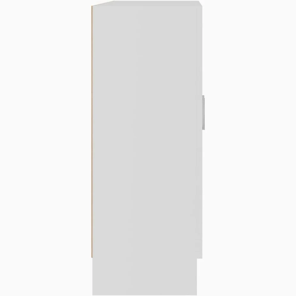 vidaXL Armadietto con Vetrina Bianco 82,5x30,5x80 cm Legno Multistrato