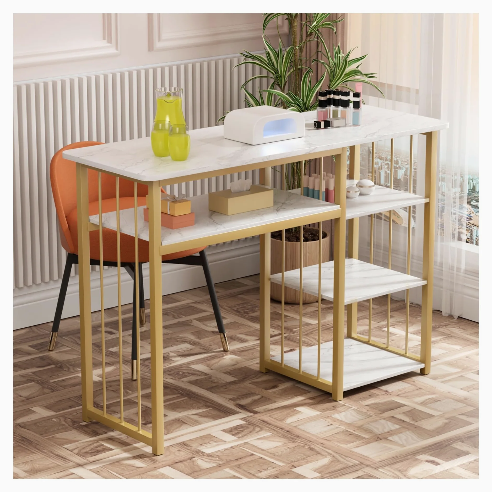 Tavolo portatile per manicure e manicure per salone di bellezza, 100 x 40 x 76 cm, ideale per tecnici delle unghie e postazioni di lavoro di bellezza