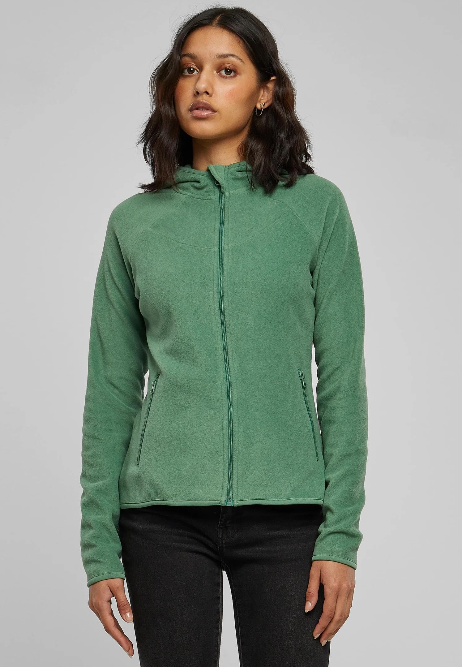 Urban Classics Damen Ladies Polar Fleece Zip Hoody