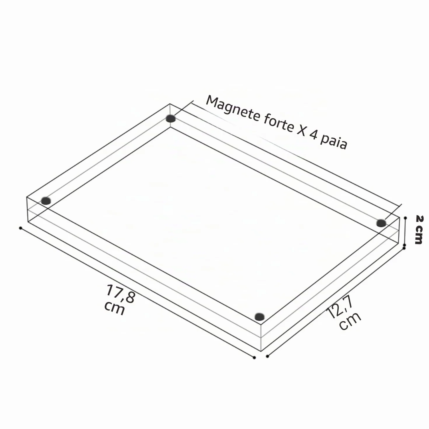 AMEITECH 13x18 cm Cornice Acrilica Foto, Cornici Magnetiche, 10 + 10MM Spessore Stand in Scrivania o Tavola, Chiaro