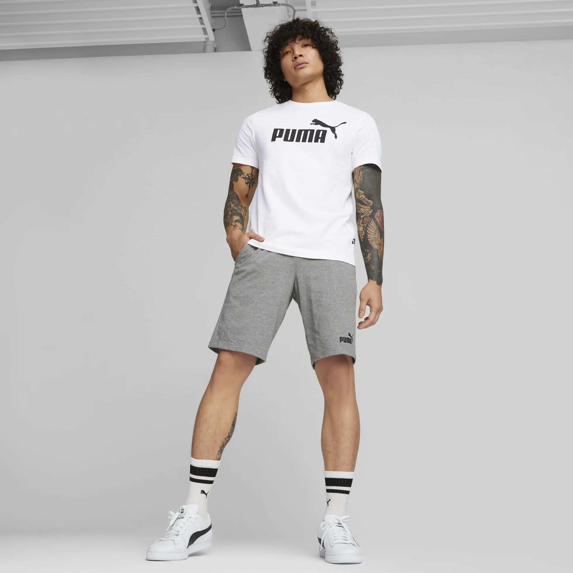 PUMA Ess Logo Tee Maglietta Uomo