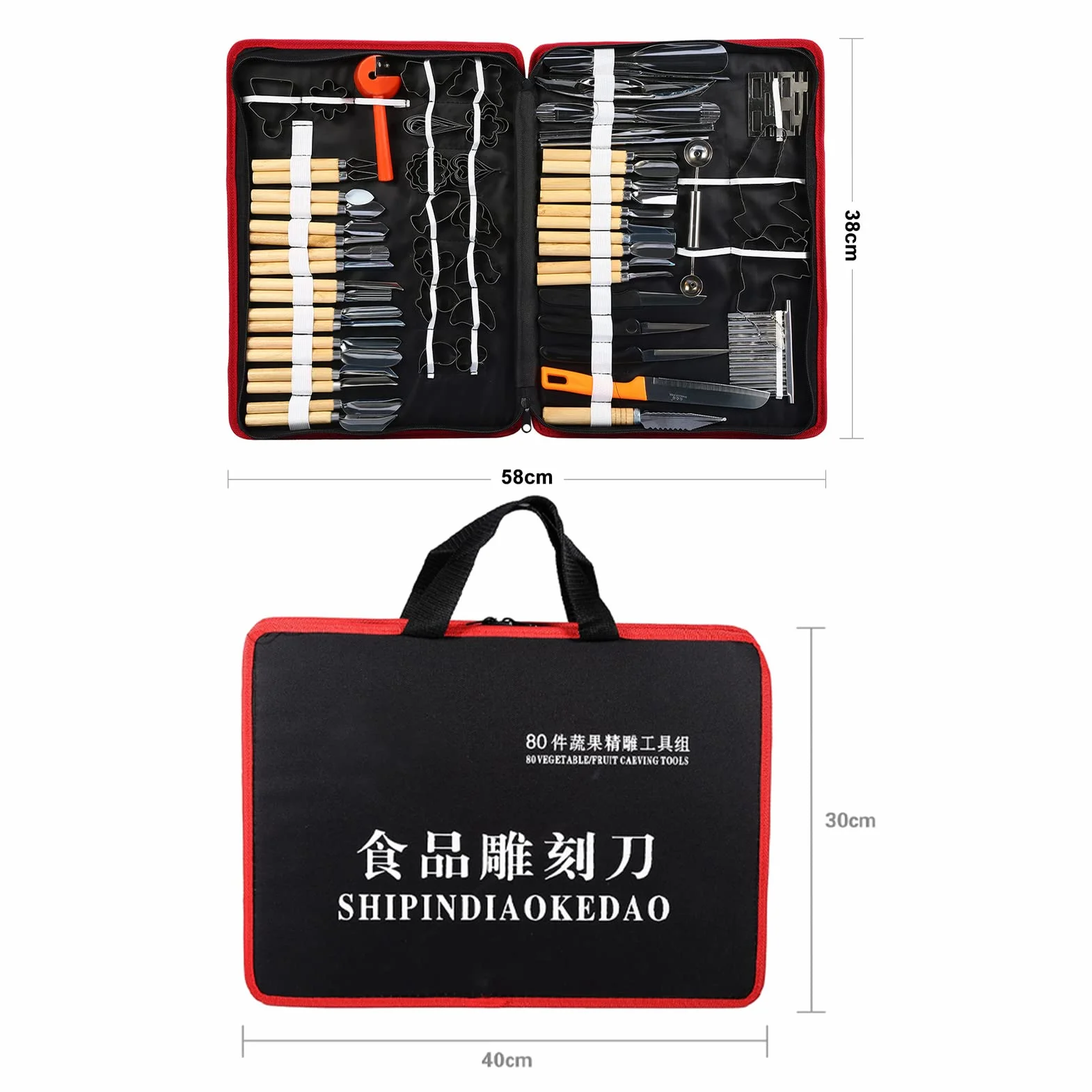Utensile da Intaglio da Cucina, 80 Pezzi Coltelli da Intaglio, Kit di Strumenti da Intaglio Culinario per Sbucciare Frutta e Verdura Set di Coltelli da Intaglio per Frutta