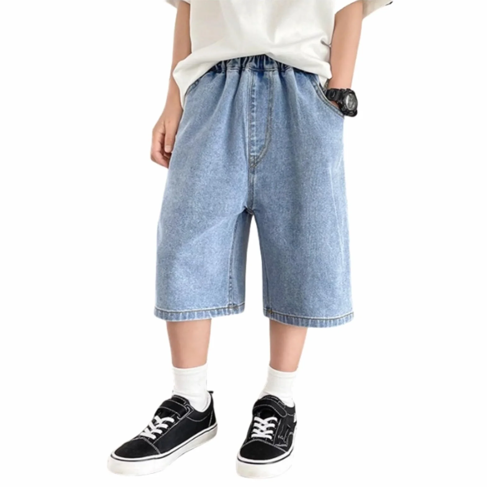 Pantaloncini estivi per ragazzi Baggy Outdoor Shorts Elastico vita 5-15