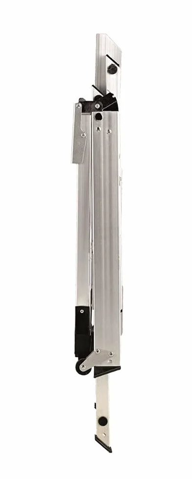 Svelt Sgabello Industriale Professionale Richiudibile in Alluminio con Guarda-Corpo, 3 Gradini Antiscivolo, Vaschetta Porta-Attrezzi e Ruote – Certificato