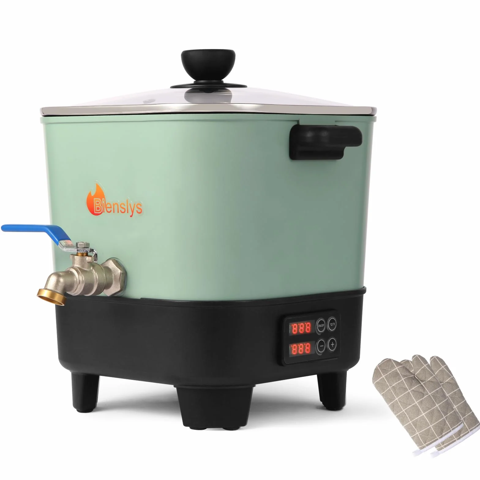 Fonde Cera Elettrico 6,5 L per Candele e Saponi con Pannello di Temperatura Digitale