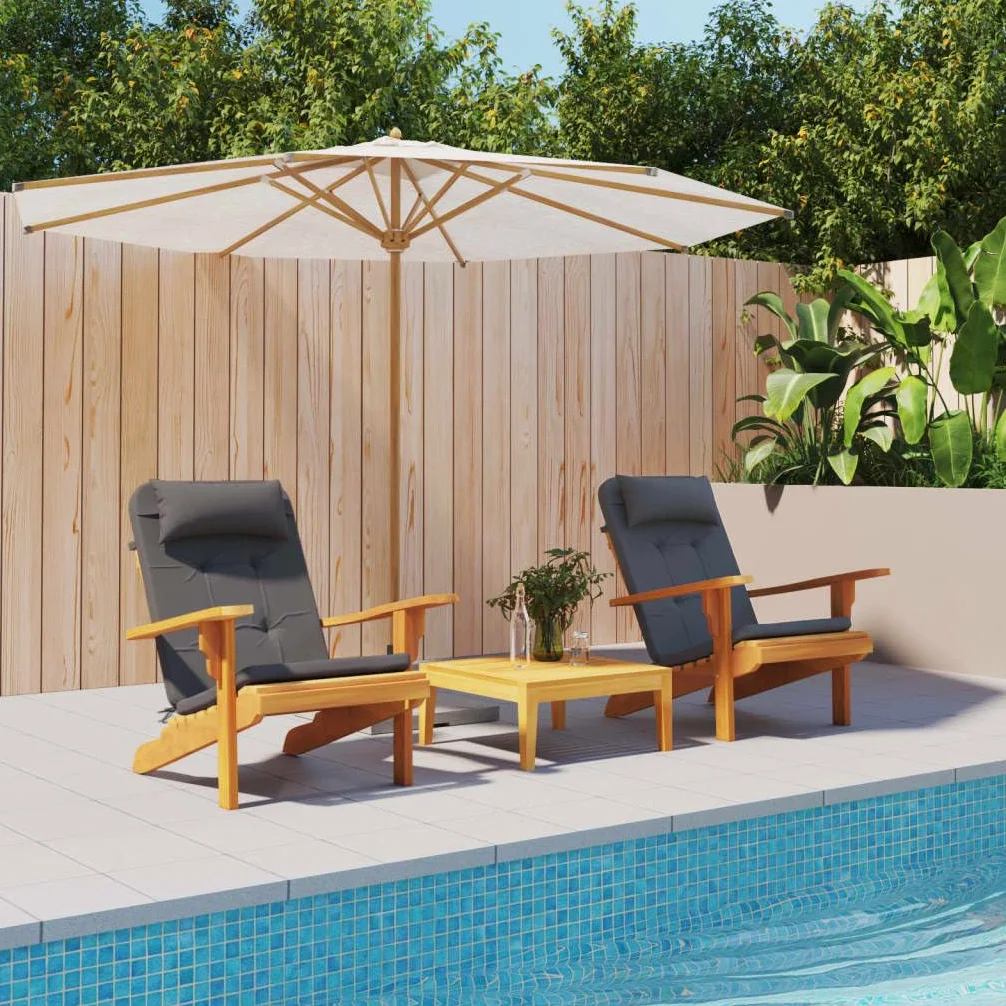 Adirondack, 2 cuscini per sedie, in tessuto Oxford, idrorepellenti, antiscivolo, con imbottitura in fibra di schiuma, per sedie da giardino, balcone, terrazza, sala da pranzo, ufficio