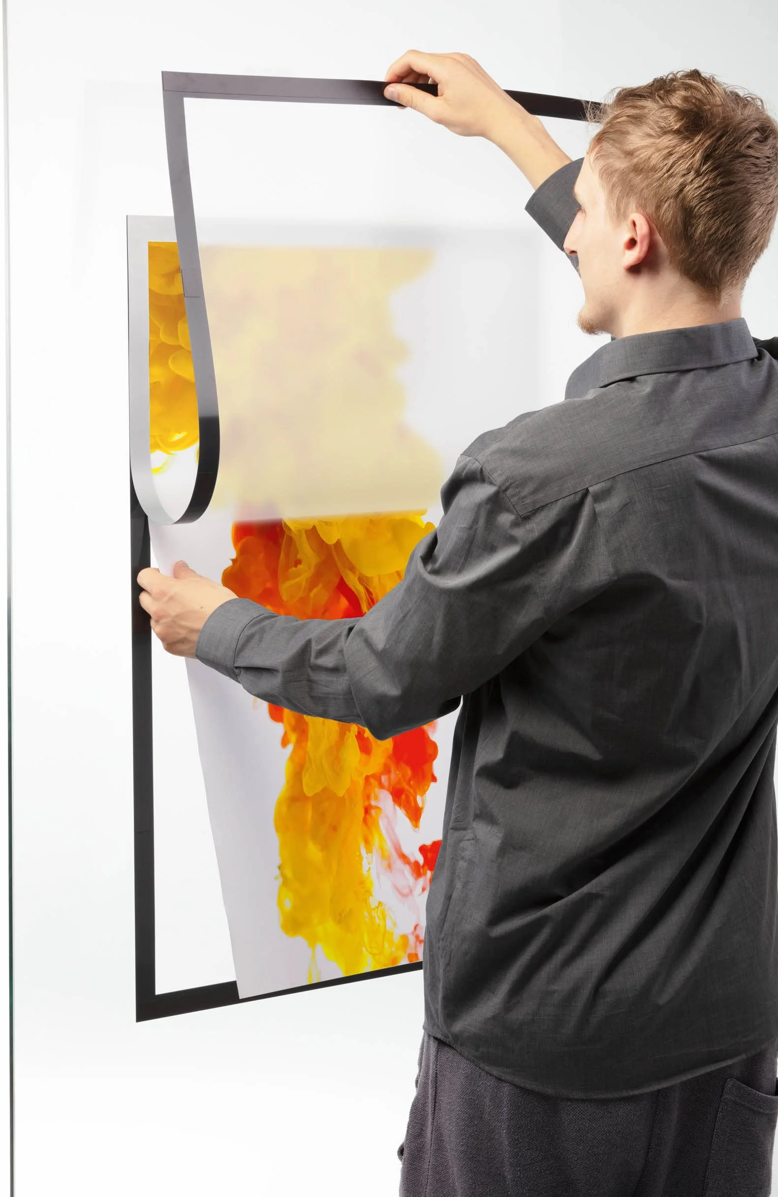 Durable Cornice Espositiva Duraframe Poster 70 x 100 cm, adesiva, resistente ai raggi UV, 1 pezzo, nero, 505601