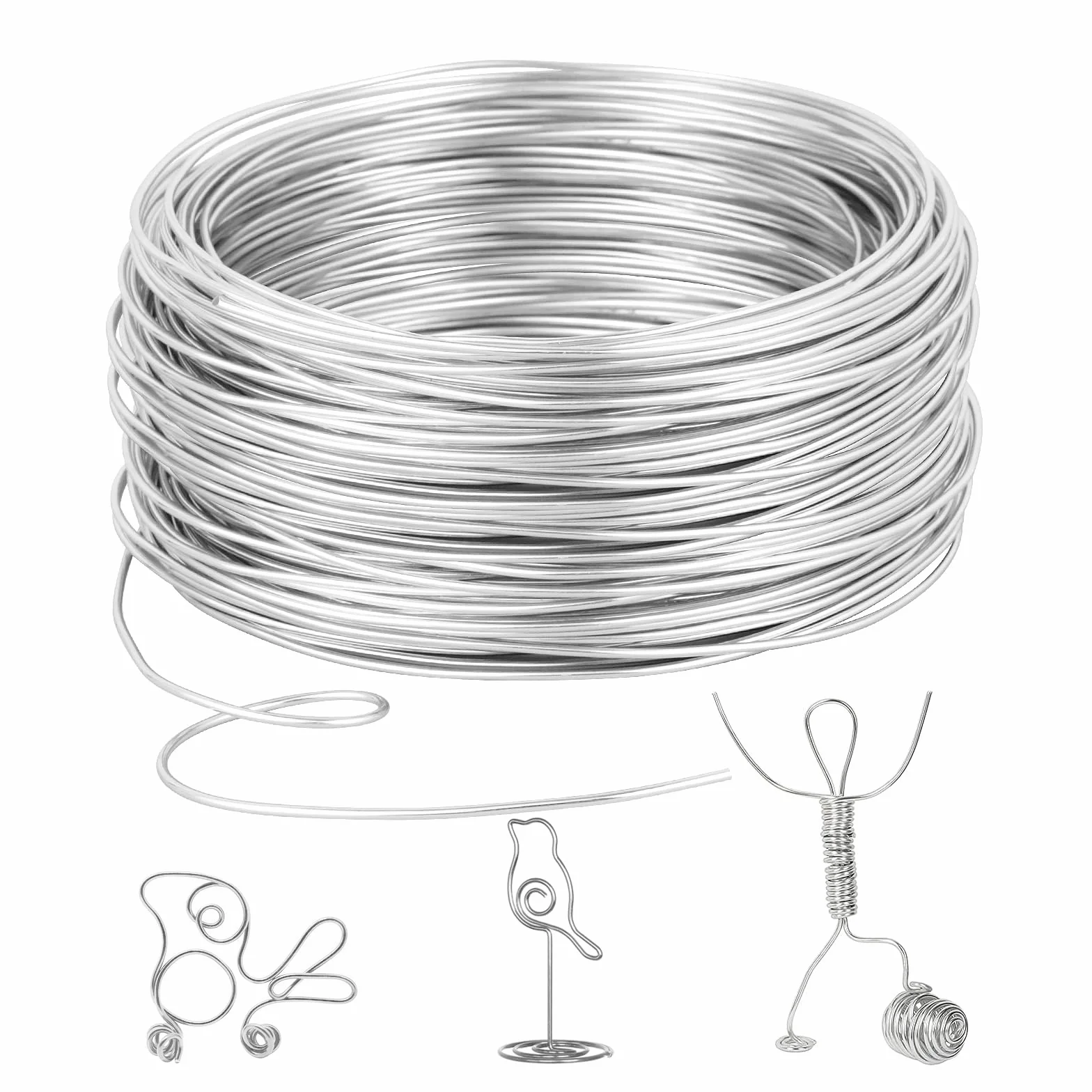 Romon Filo Alluminio 2 mm x 10 M, Wire Modellabile per Gioielli e DIY