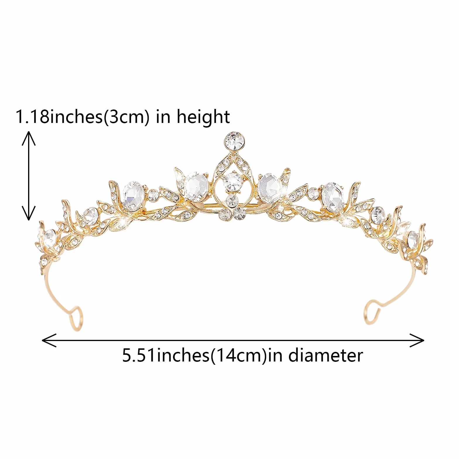 Tiara Corona di Cristallo con Strass Regina Corone Donna Diadema Sposa Coroncina Principessa