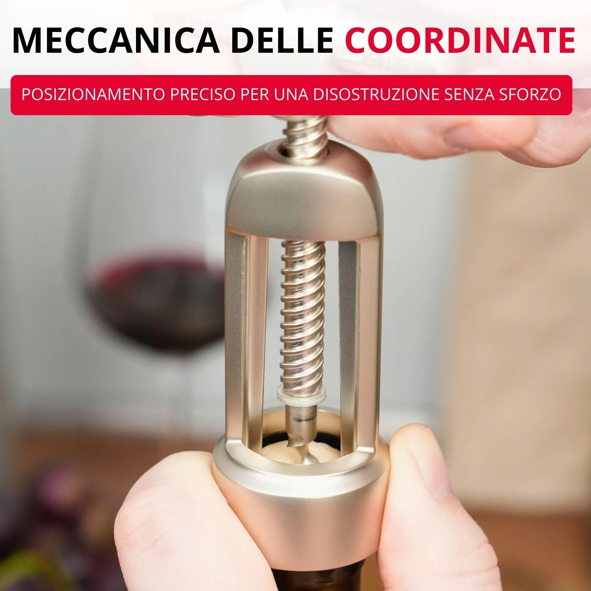 Westmark Cavatappi a campana con spirale, Monopol Edition, acciaio/zinco pressofuso, Barolo, finitura opaca, 62603380
