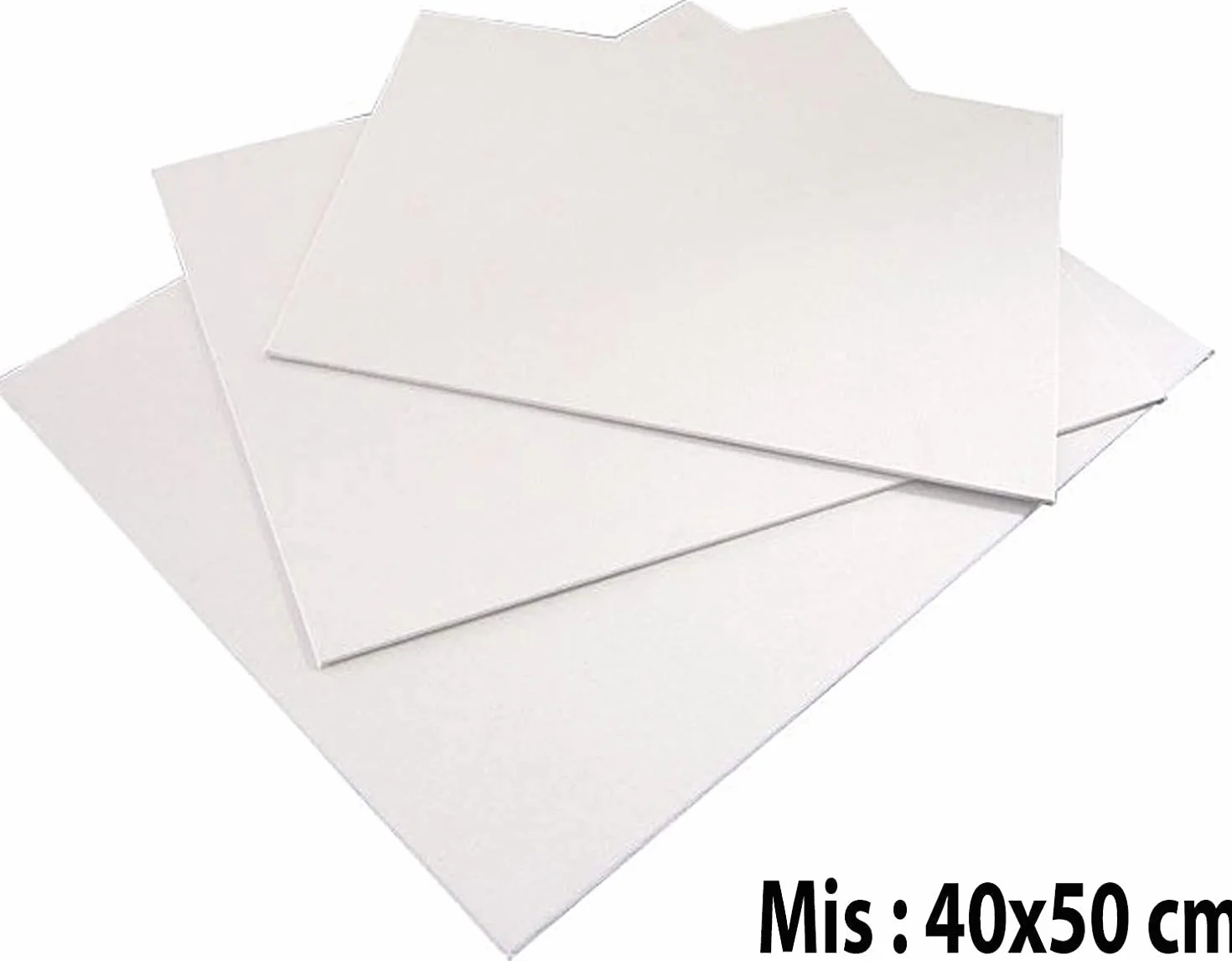 Cartone TELATO per Pittura 40x50 CM Spessore 3mm Pannello Bianco ARTISTI DIPINGERE Disegno