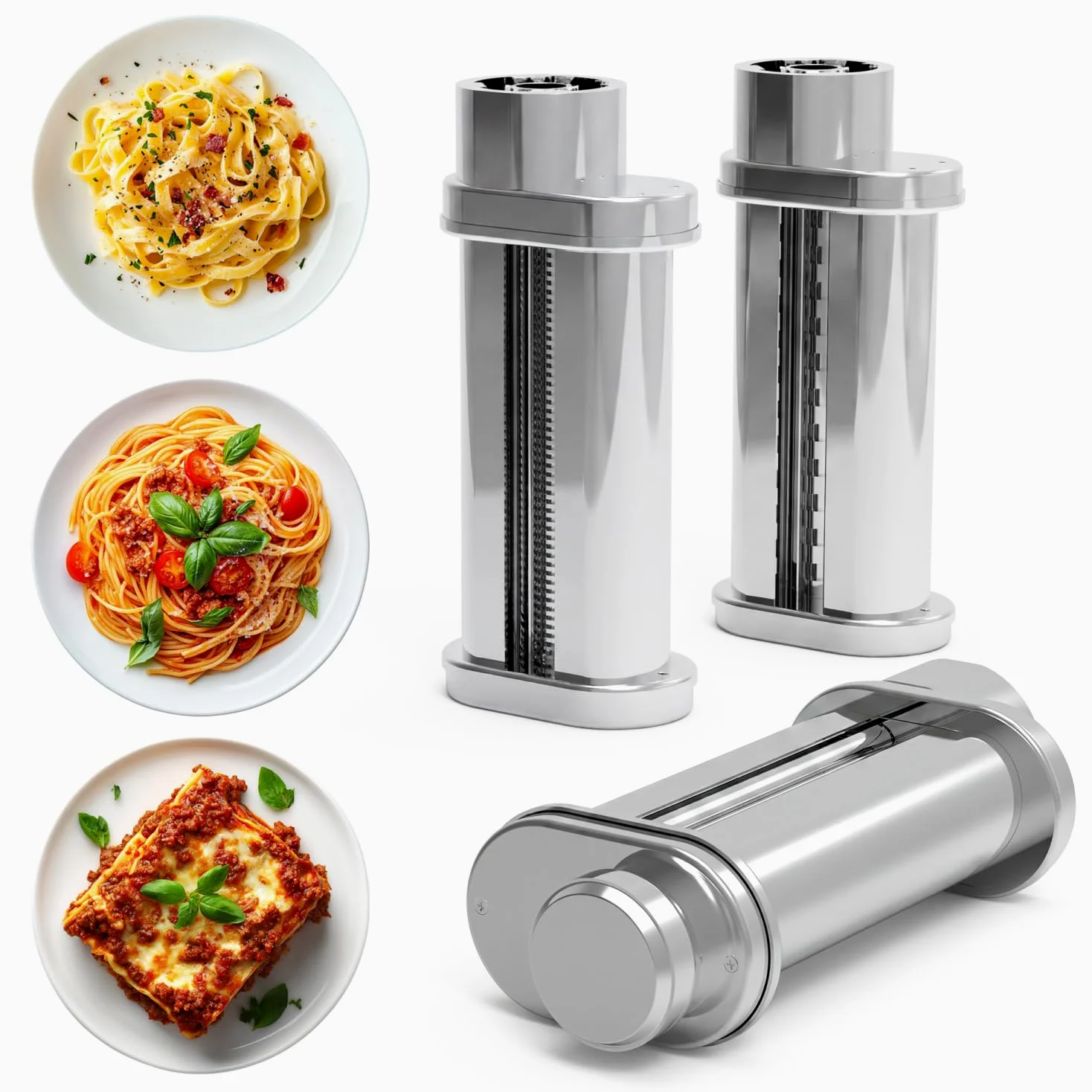 Set per spaghetti e tagliapasta - Macchina per pasta adatta per Fentic SM-1504P e SM-1504BM - Macchina per pasta elettrica in acciaio inox