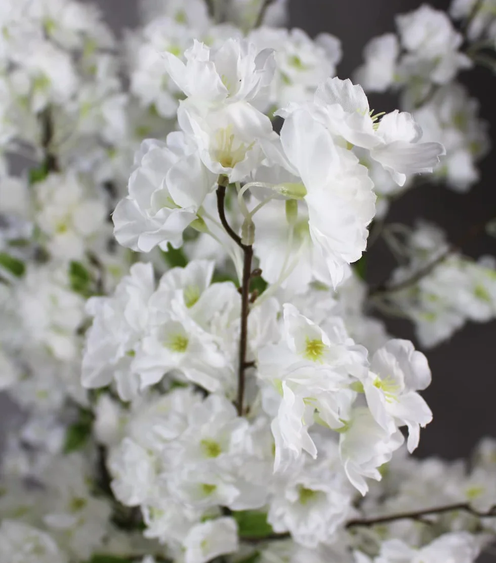 Albero di ciliegio artificiale Ciliegio Pianta artificiale Albero di ciliegio artificiale Pianta da interno (bianco 160 cm)