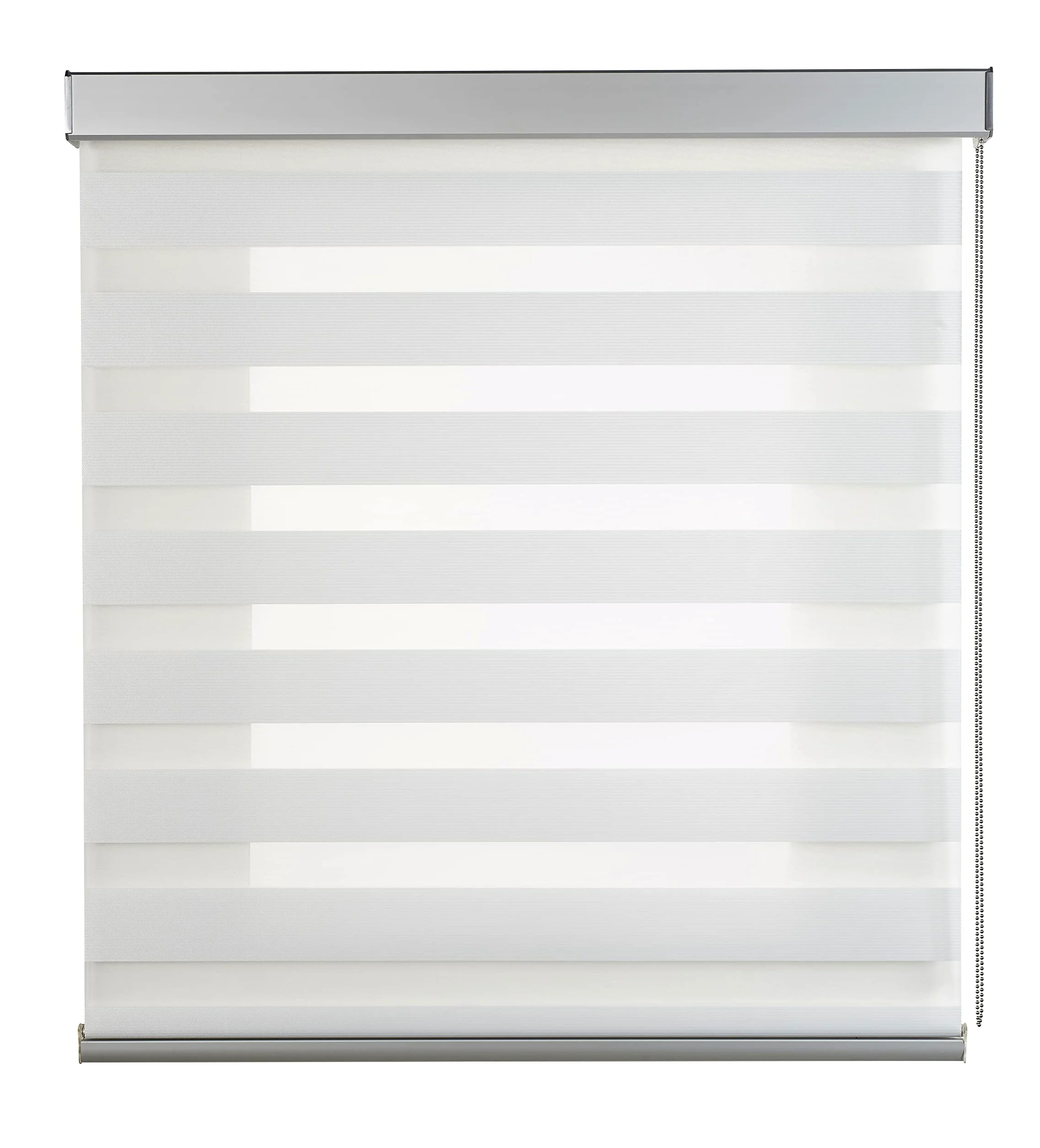 Estores Basic - Tenda notte e giorno, avvolgibile notte e giorno, per finestre e porte, finiture in alluminio di massima qualità, bianco, 120 x 250 cm