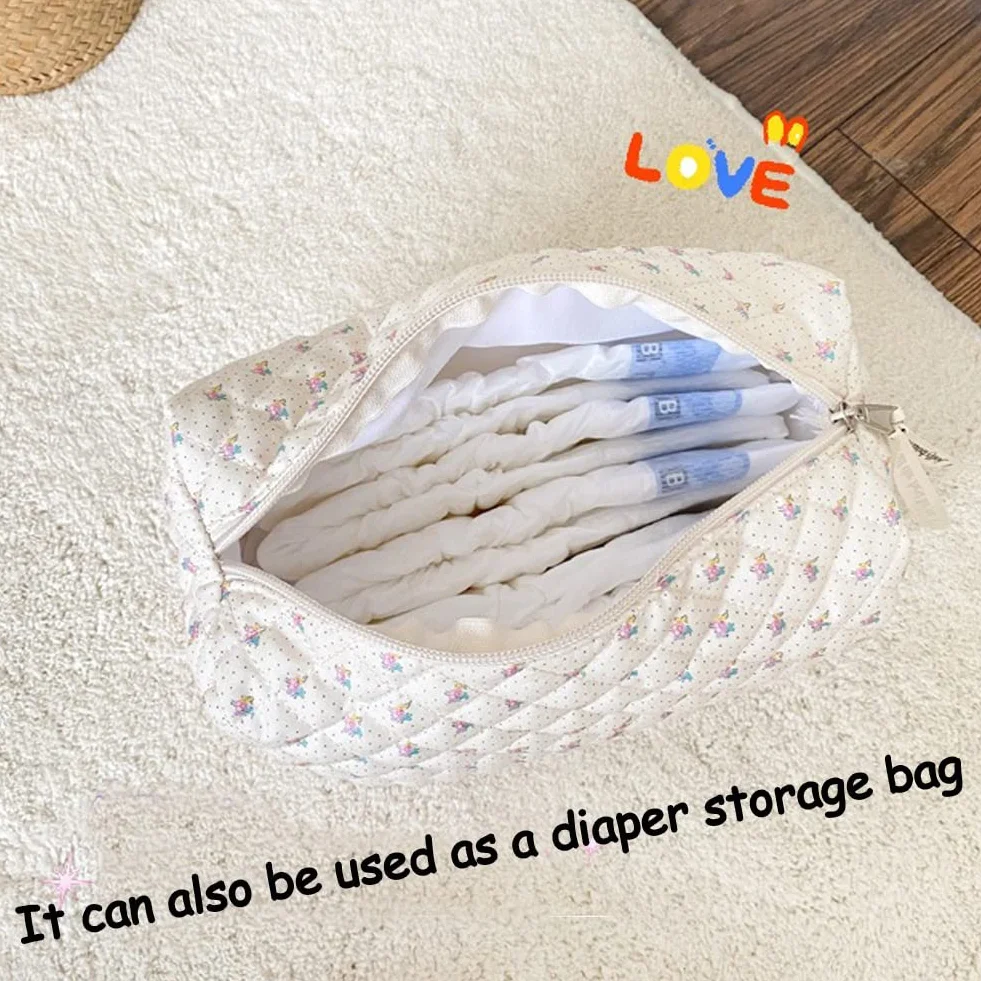 Aucuu Borsa da Toilette da Viaggio Beauty Case Floreale Trucco Organizer per Cosmetici