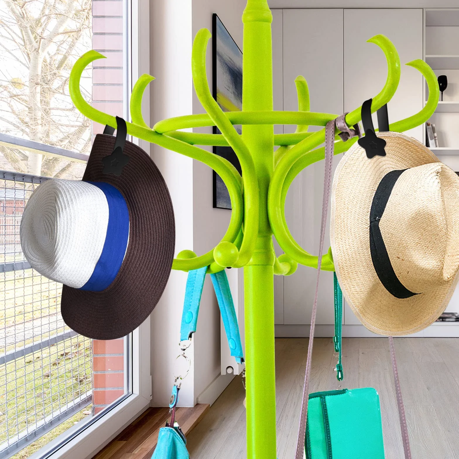 2 clip cappello da viaggio, clip per cappello da viaggio, clip porta cappello, clip magnetica per cappello da viaggio in borsa, portatile, accessorio per bambini e adulti (nero)